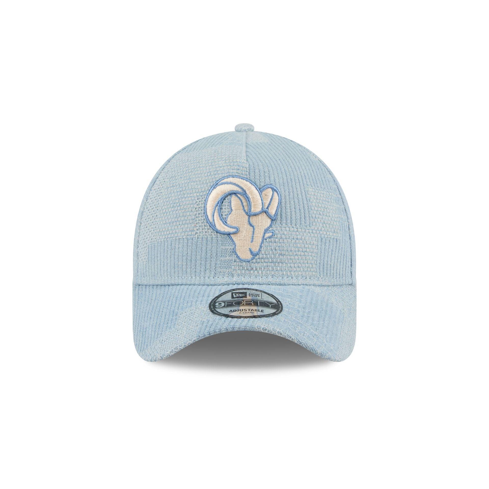 Los Angeles Rams Logo Essentials Denim 9FORTY A-Frame Snapback Hat Male Product Image