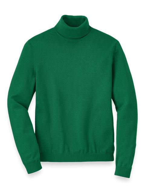 Supima Cotton Turtleneck - Blue Product Image