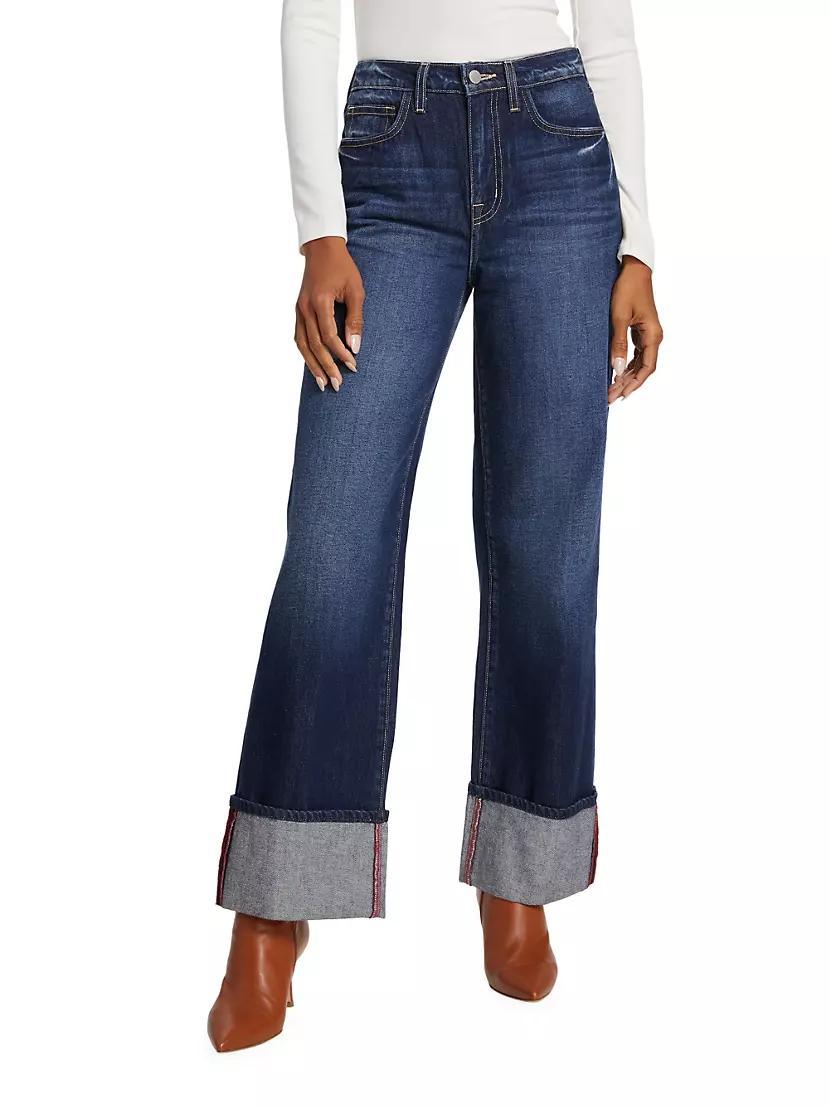 Miley Wide-Leg Cuff Jeans Product Image