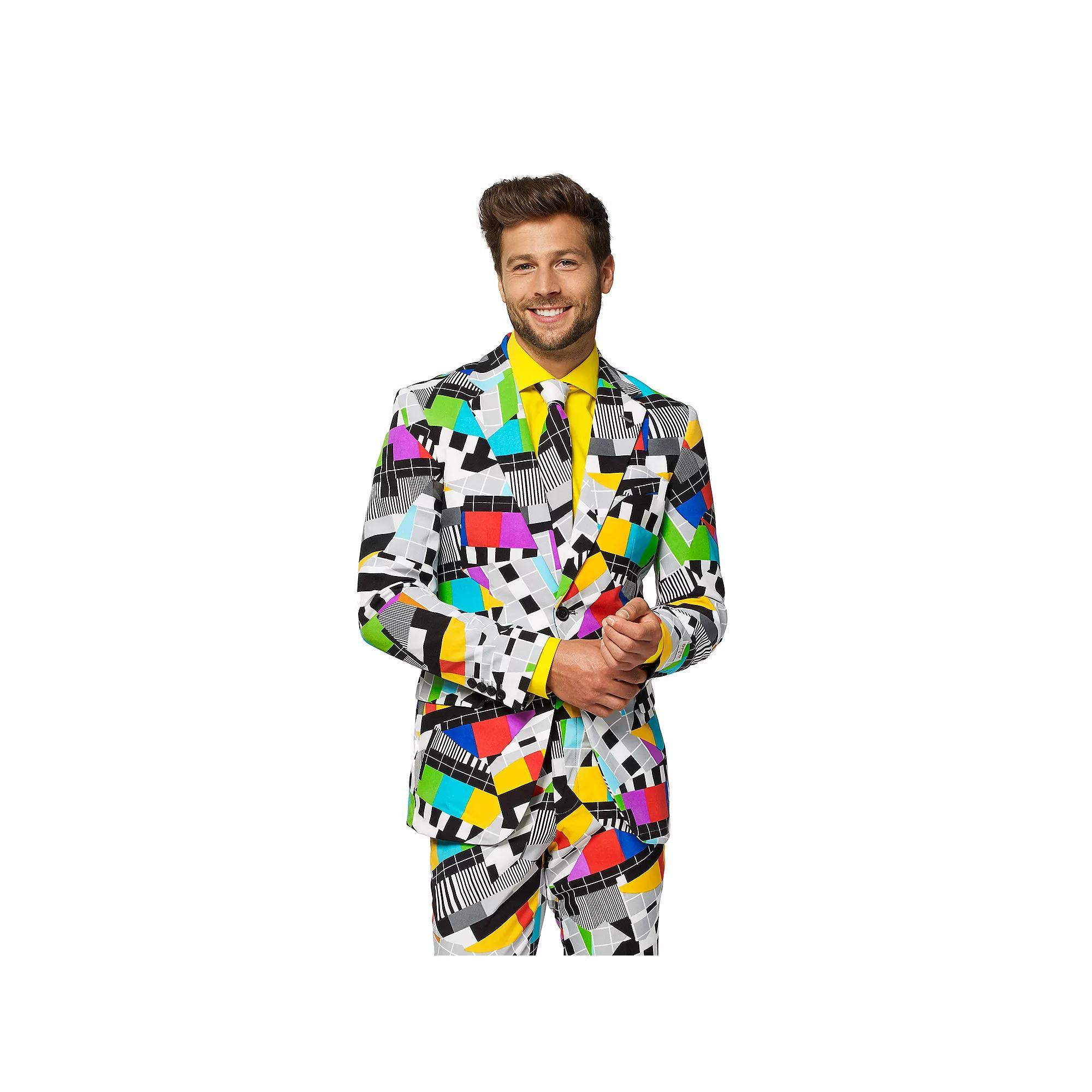 Men's OppoSuits Slim-Fit Novelty Pattern Suit & Tie Set,  Product Image
