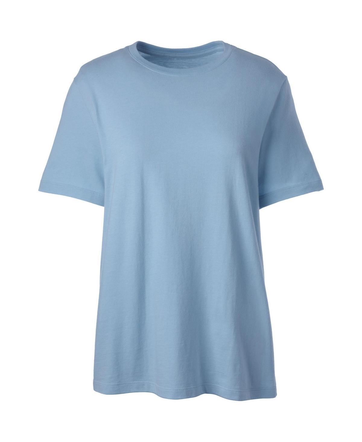 Women's Lands' End Short Sleeve Essential Tee, Size: XL, Classic Blue Product Image