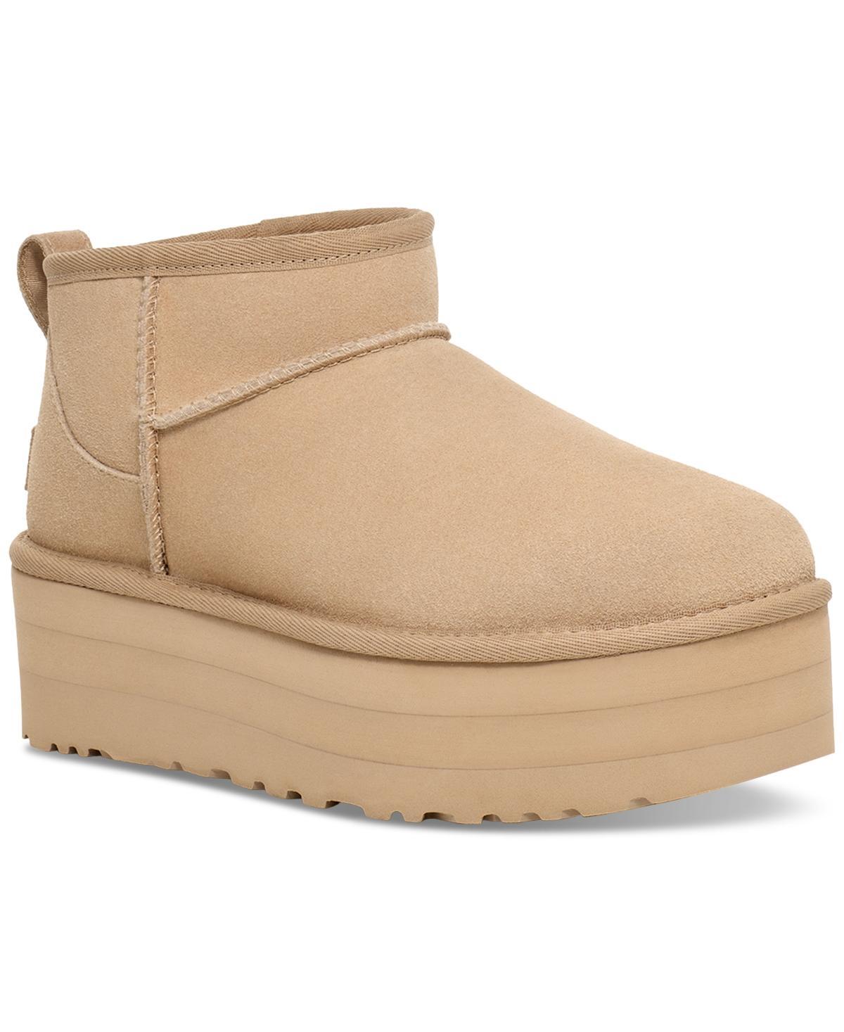 UGG Womens Classic Ultra Mini Platform Suede Classic Boots Product Image