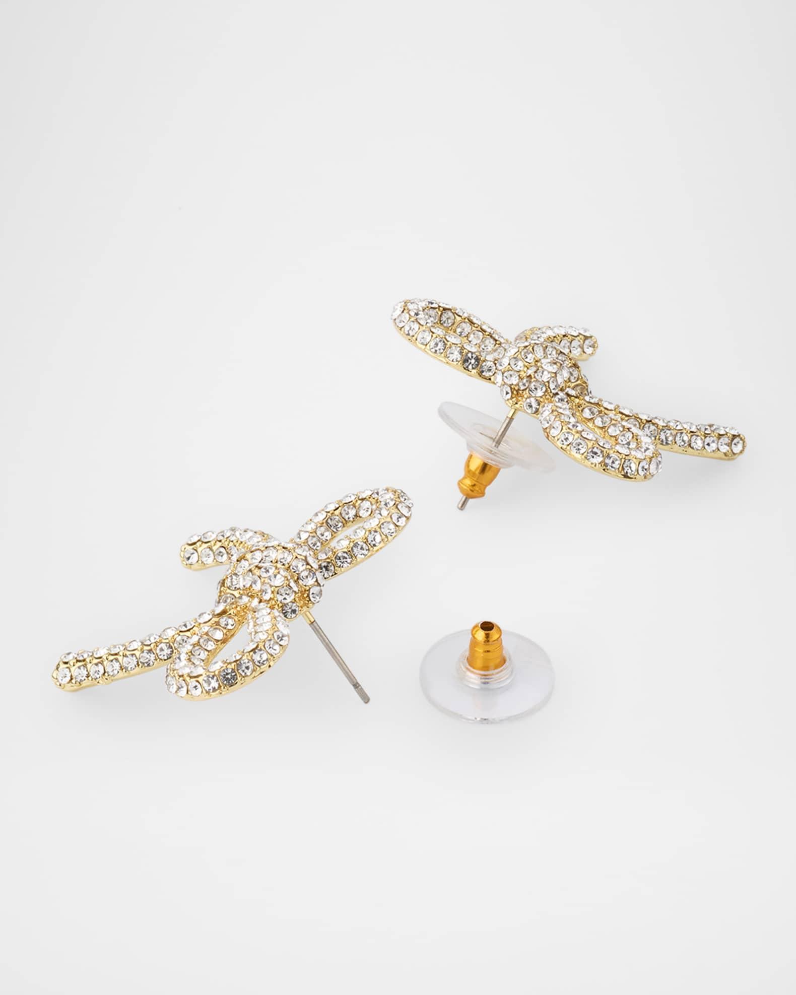 Pave Bow Stud Earrings Product Image