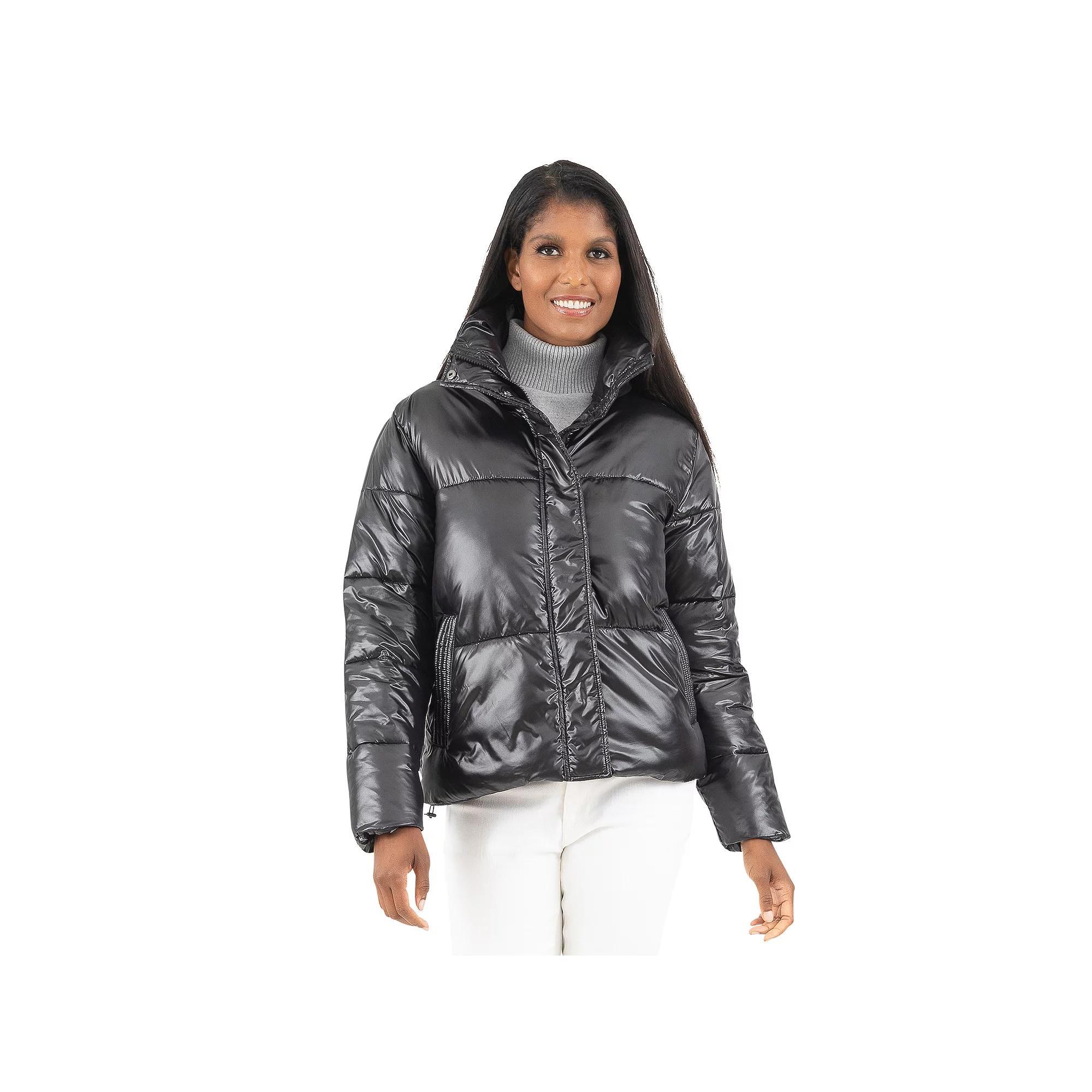 Women's Fleet Street Glossy Short Padded Jacket,  Product Image