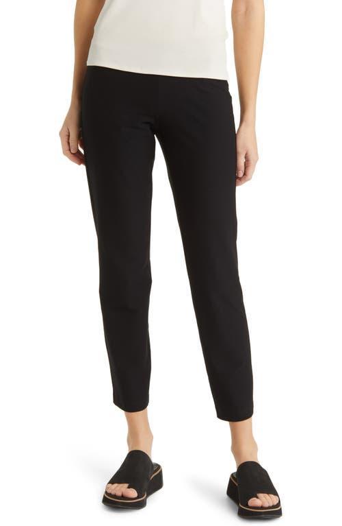 Eileen Fisher Washable Stretch Crepe Slim Leg Ankle Pants Product Image