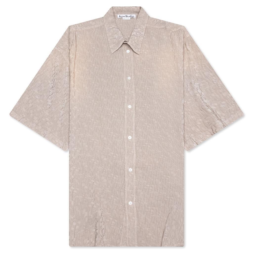 Monogram Button Up Shirt - Warm Grey Male Product Image