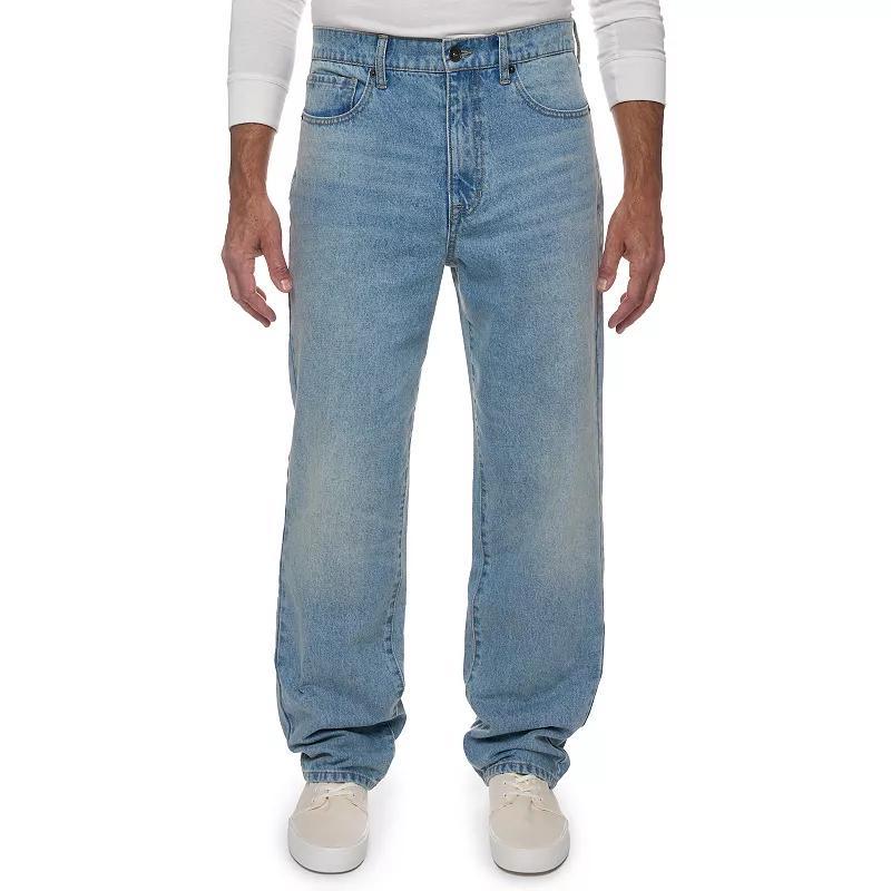 Men's Lazer Loose Fit Denim Jeans, Size: 34X30, Marcus Blue Product Image