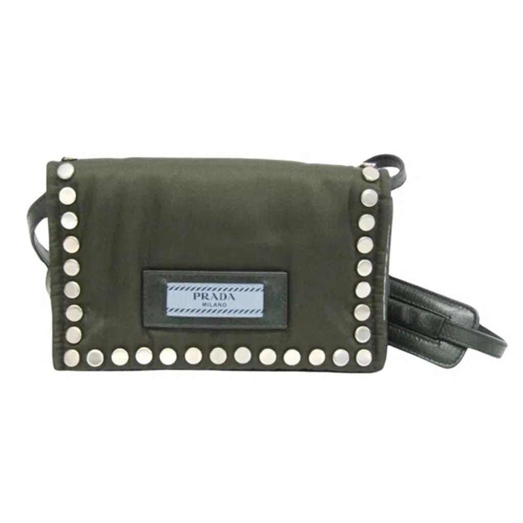 Tessuto Khaki Leather Shoulder Bag () Product Image