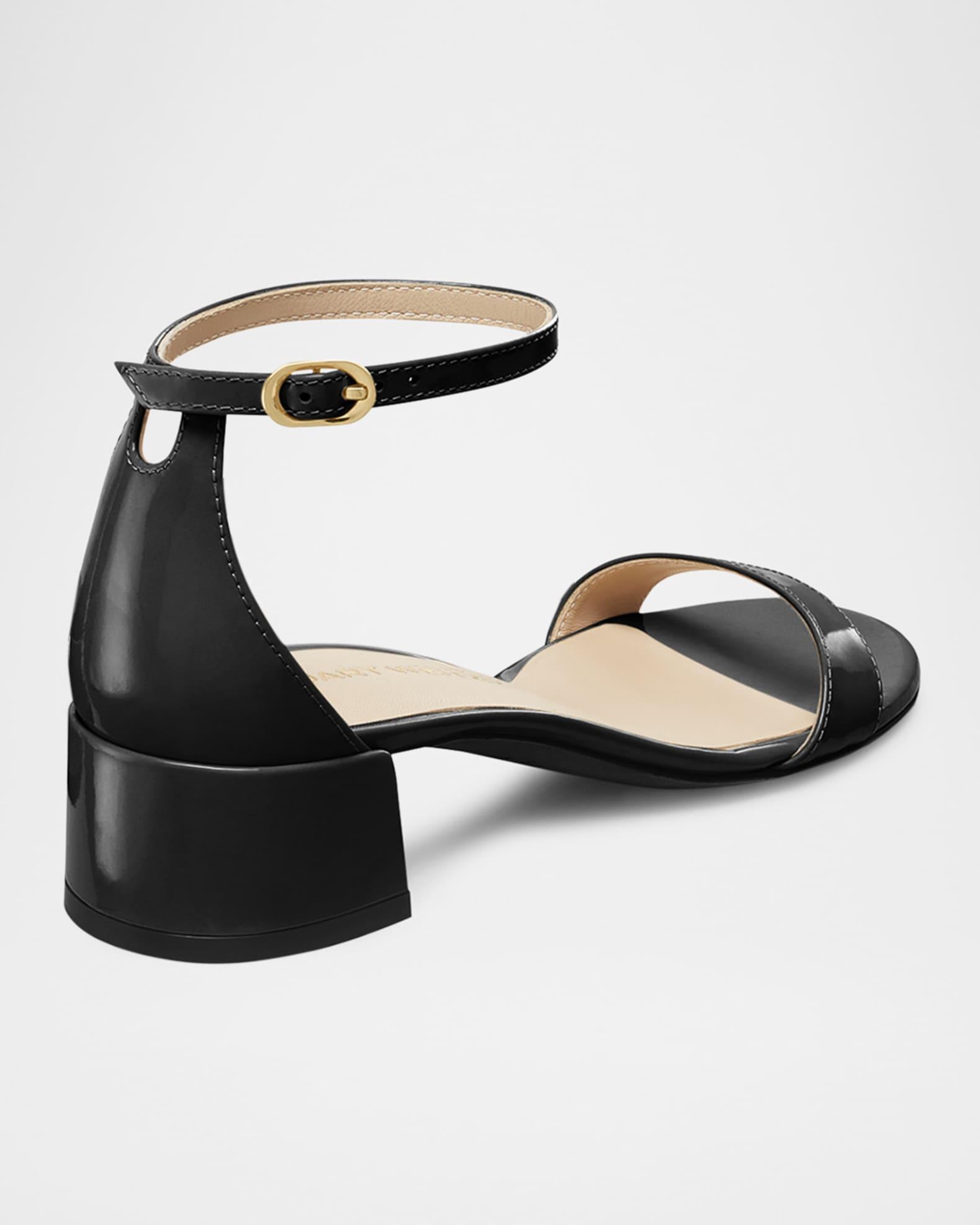 Nudist Patent Ankle-Strap Sandals Product Image