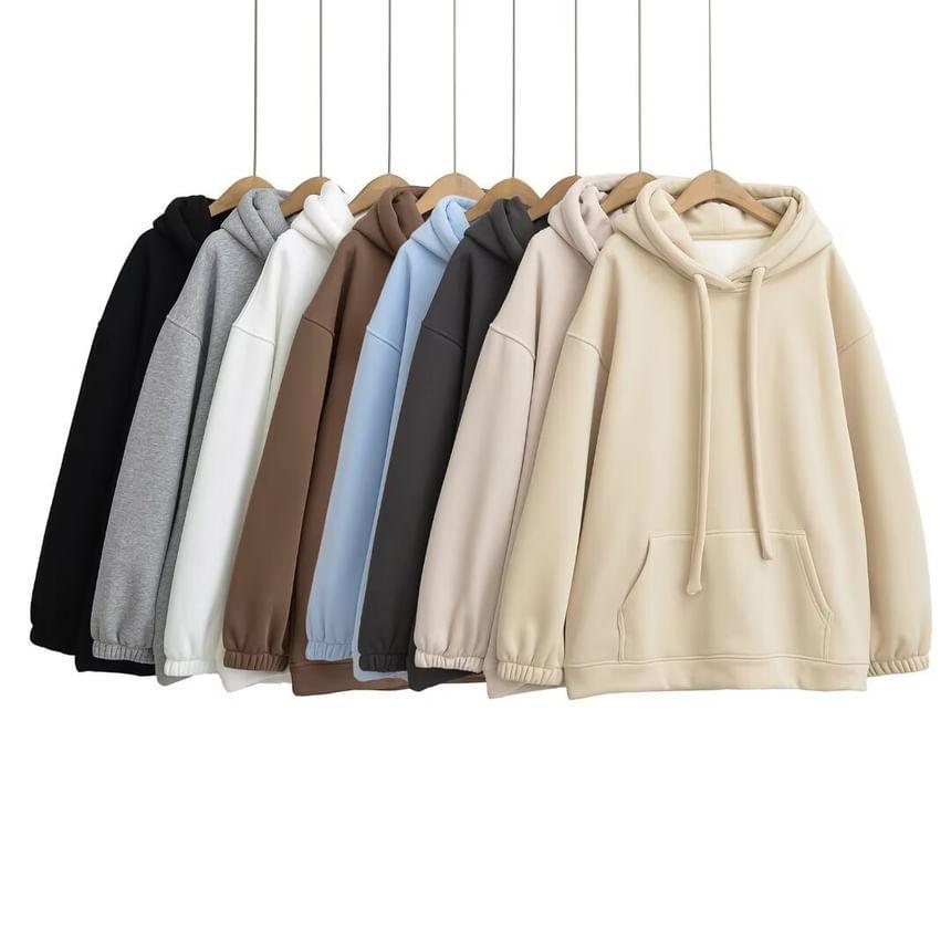 Loose Fit Plain Hoodie Product Image