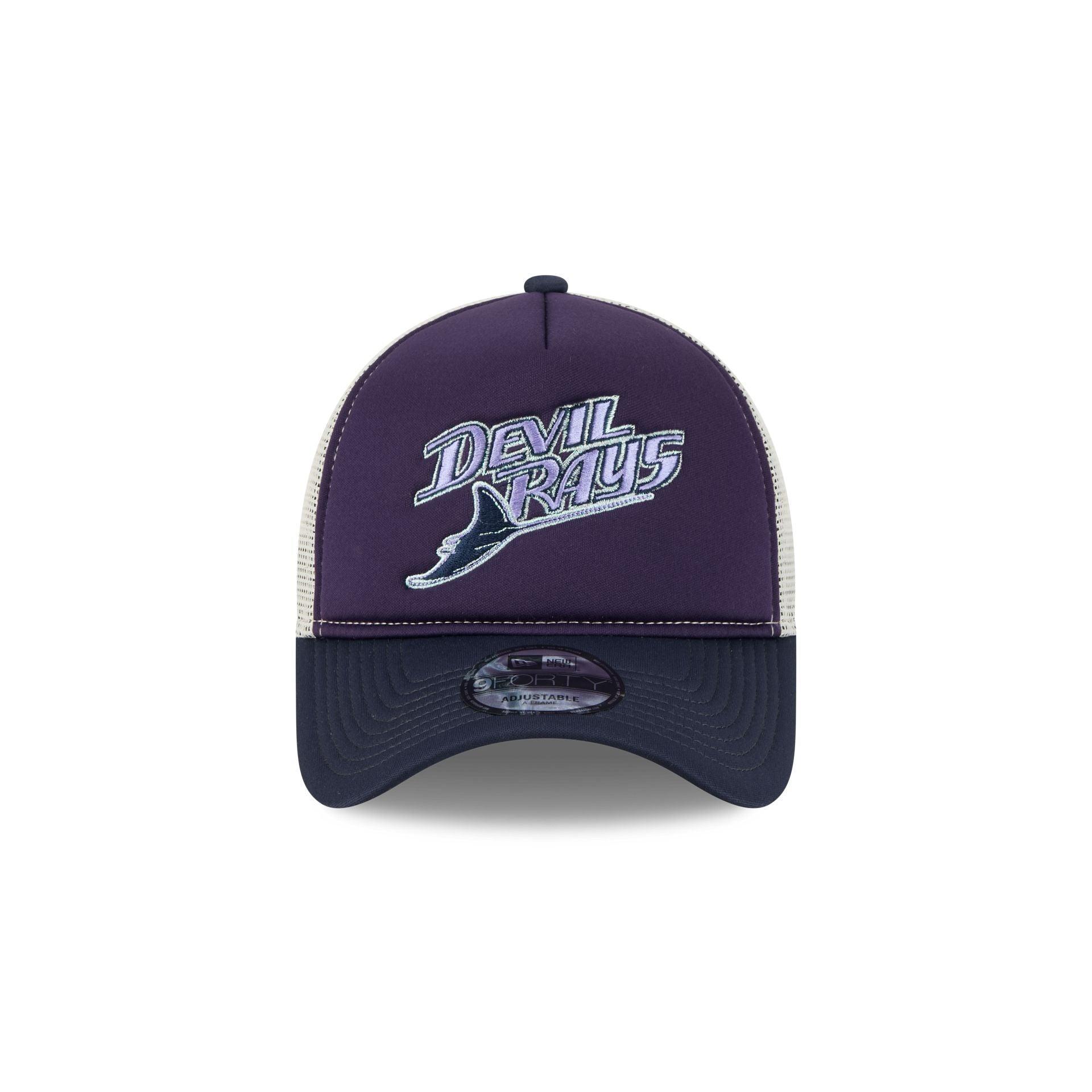 Tampa Bay Rays Navy Purple 9FORTY A-Frame Trucker Hat Male Product Image