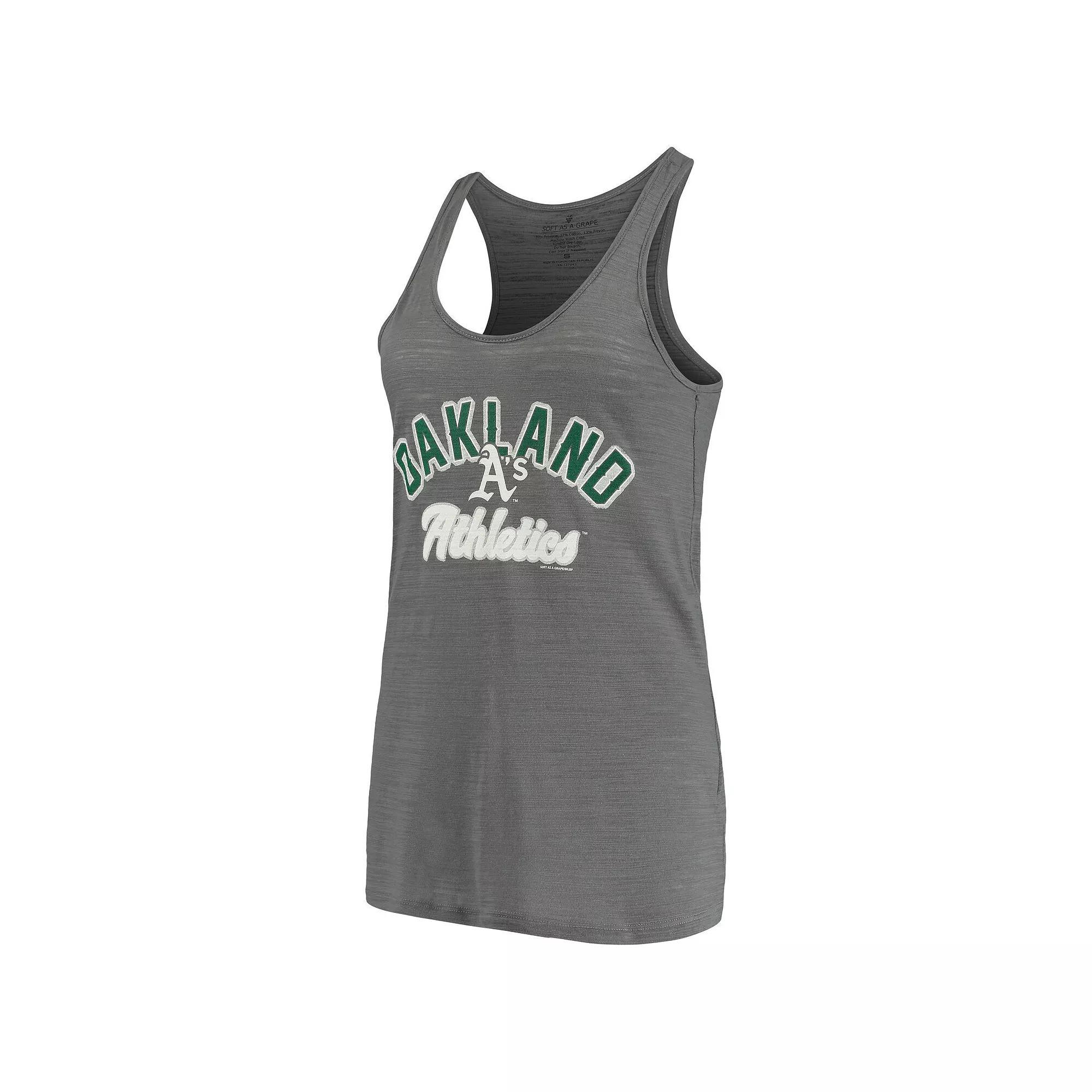 Women's Soft as a Grape Charcoal Oakland Athletics Multi-Count Tank Top,  Product Image