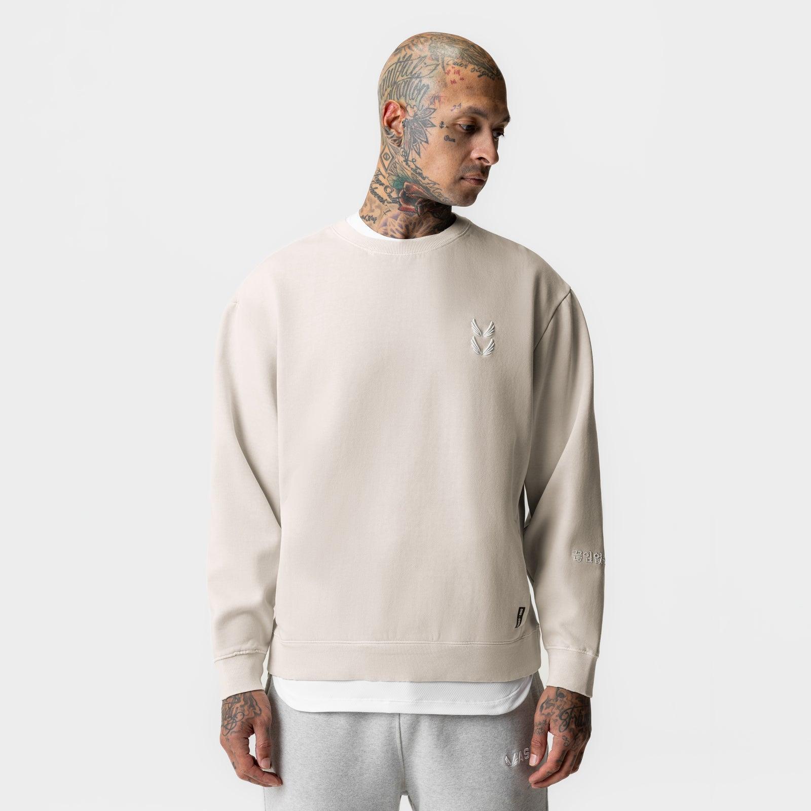 0861. Tech Essential™ Distressed Crewneck - Faded Stone Product Image