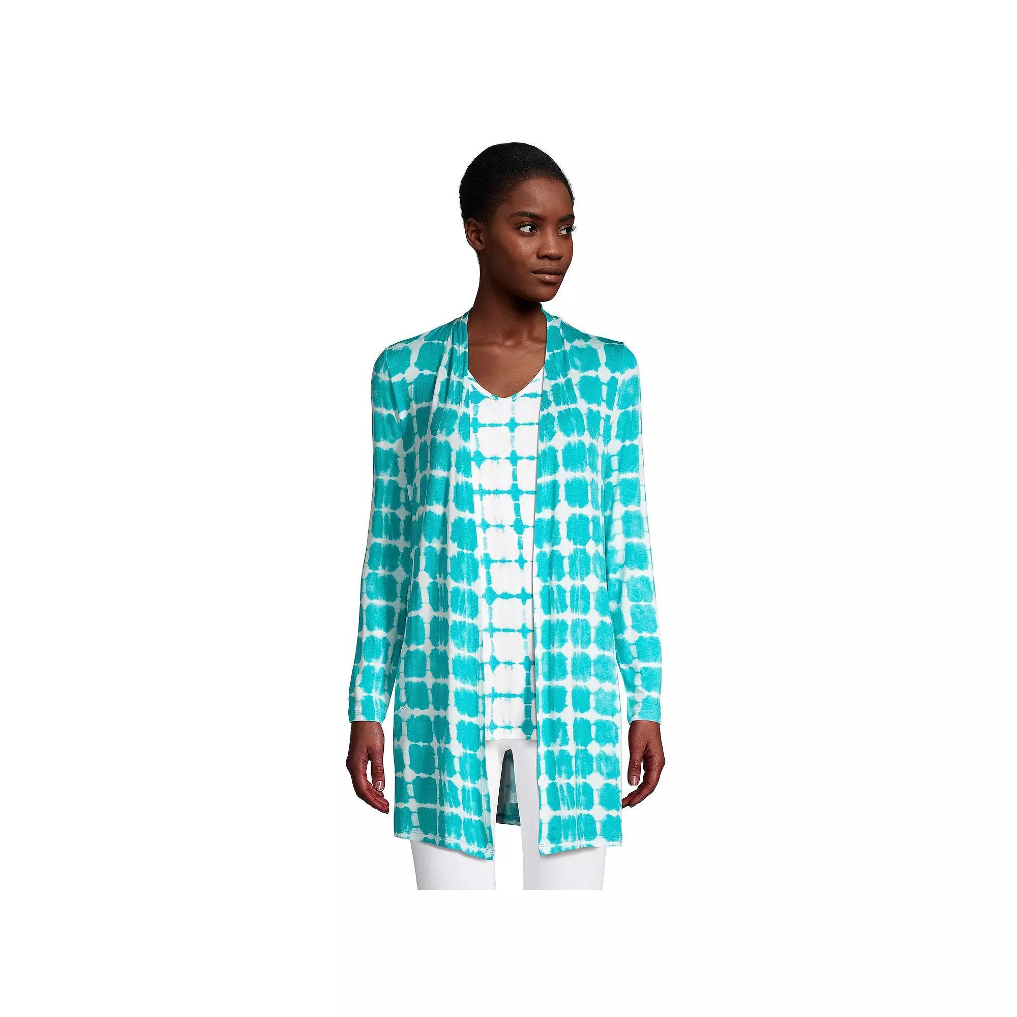 Petite Lands' End Lightweight Long Cardigan Sweater, Women's,  Product Image