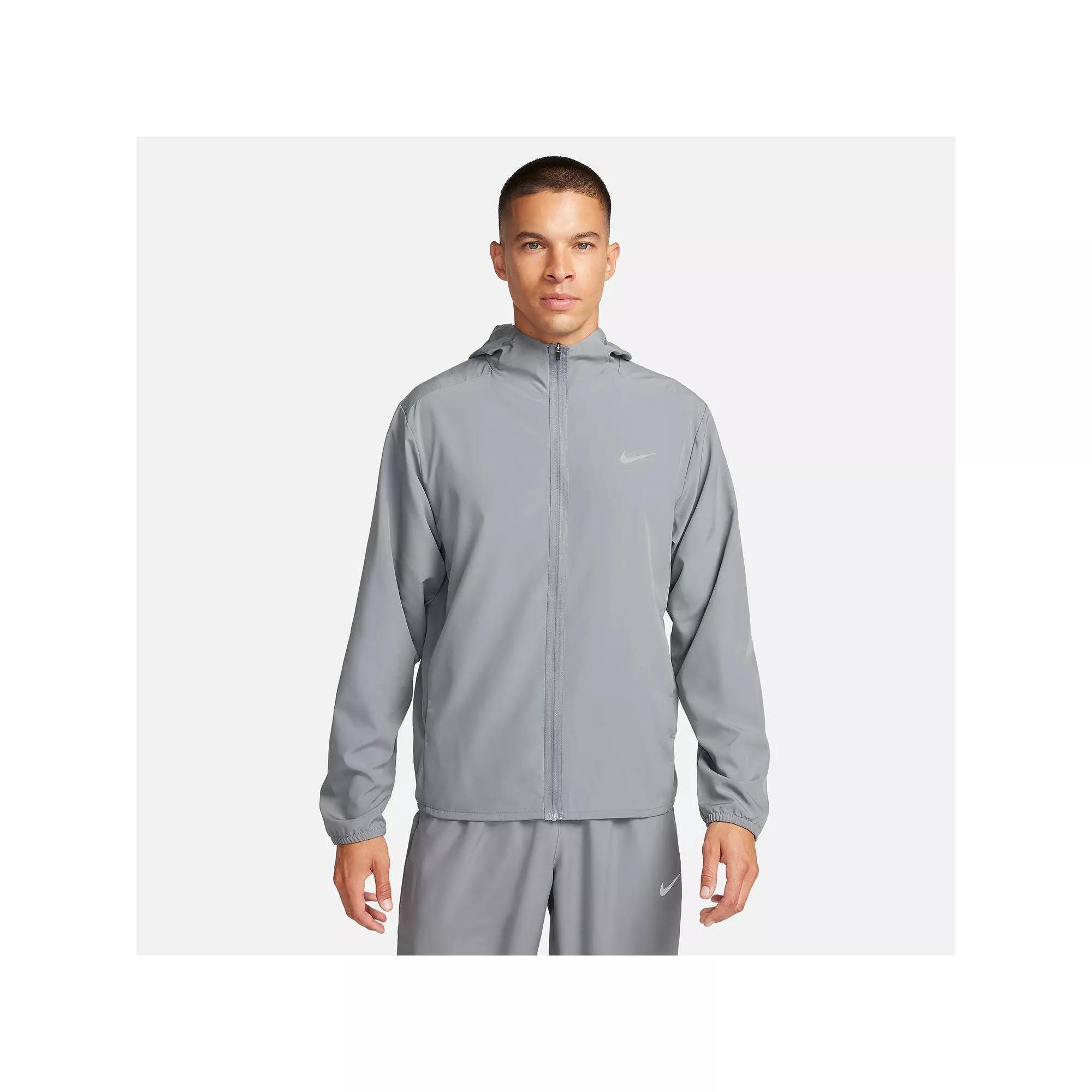 Men's Nike Dri-FIT Form Hooded Jacket, Size: Medium, Grey Gray Product Image