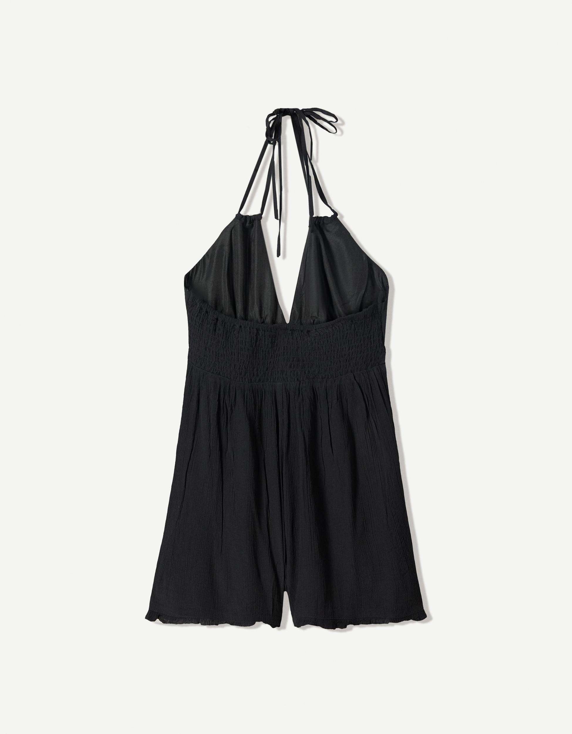 Halter romper with tie detail Product Image