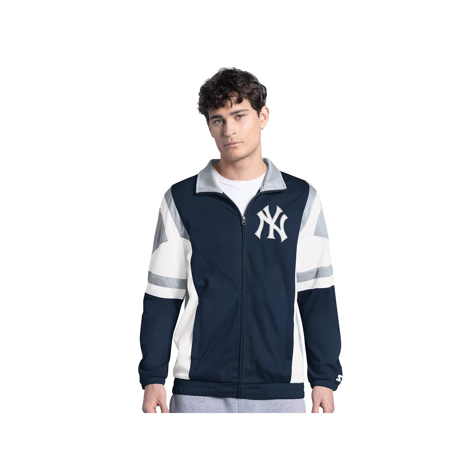 Men's Starter Blue Denver Broncos Contender Vintage Logo Full-Zip Track Jacket,  Product Image