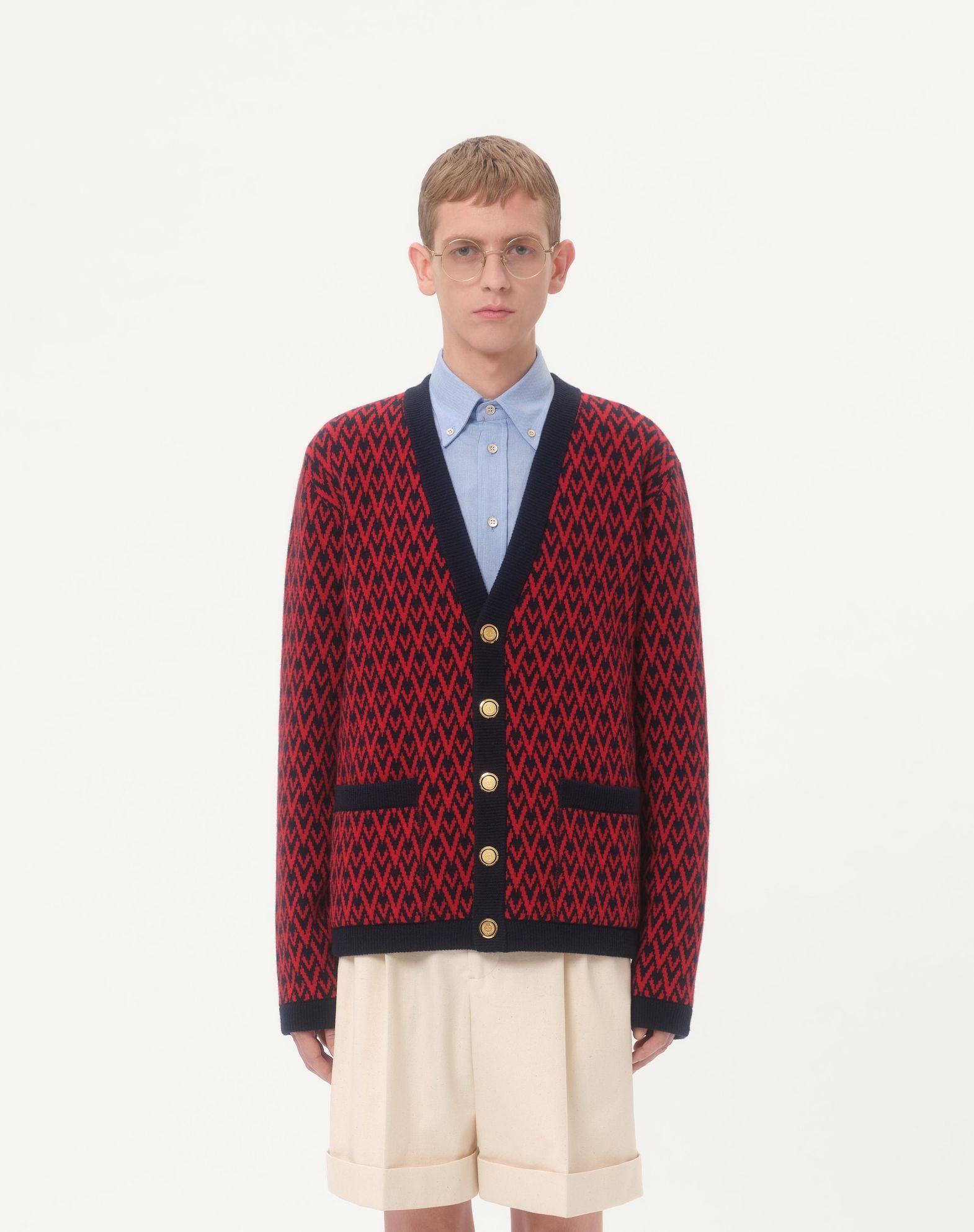 Wool Cardigan With Toute La V Pattern Product Image