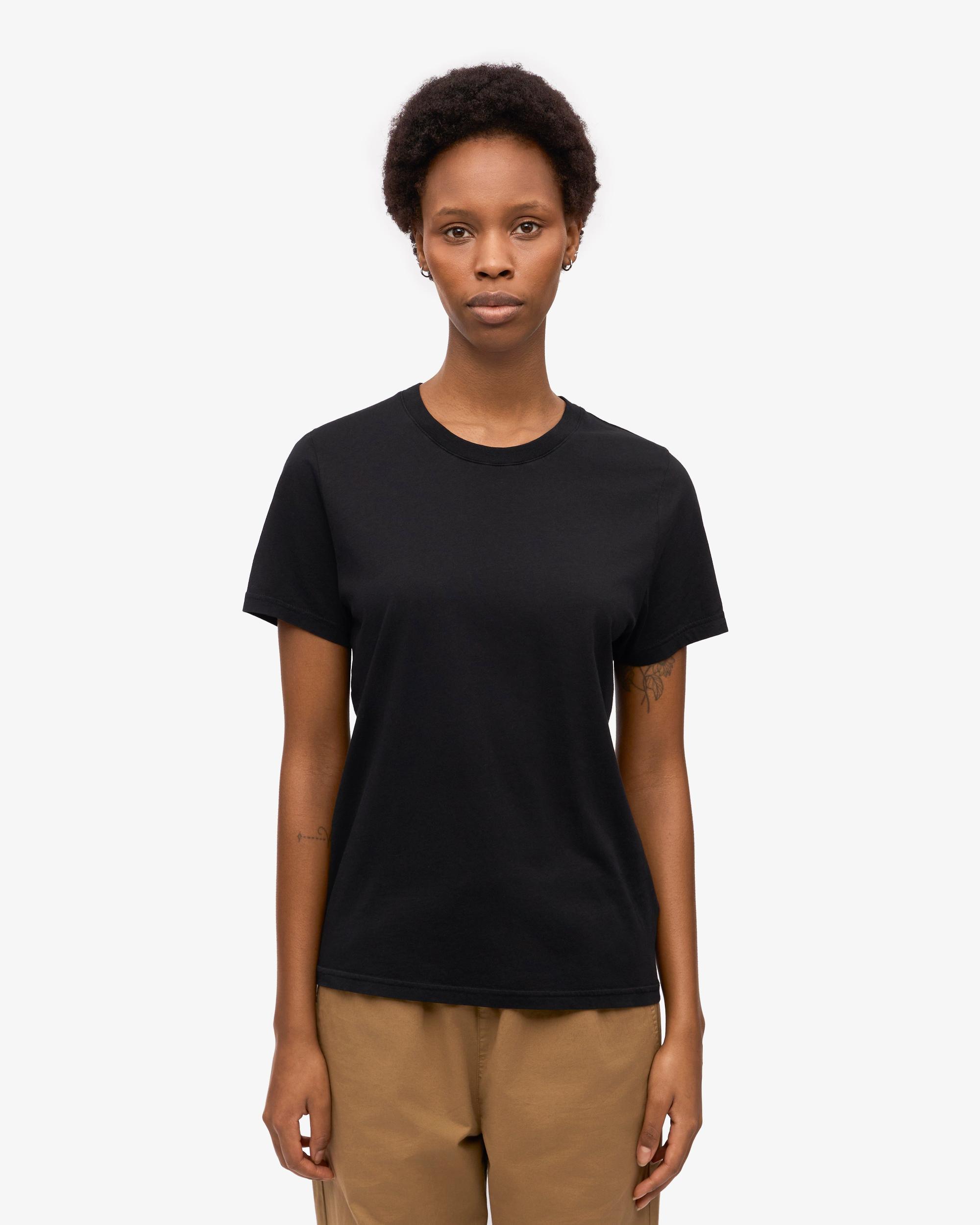 Women Light Organic Tee - Deep Black Product Image