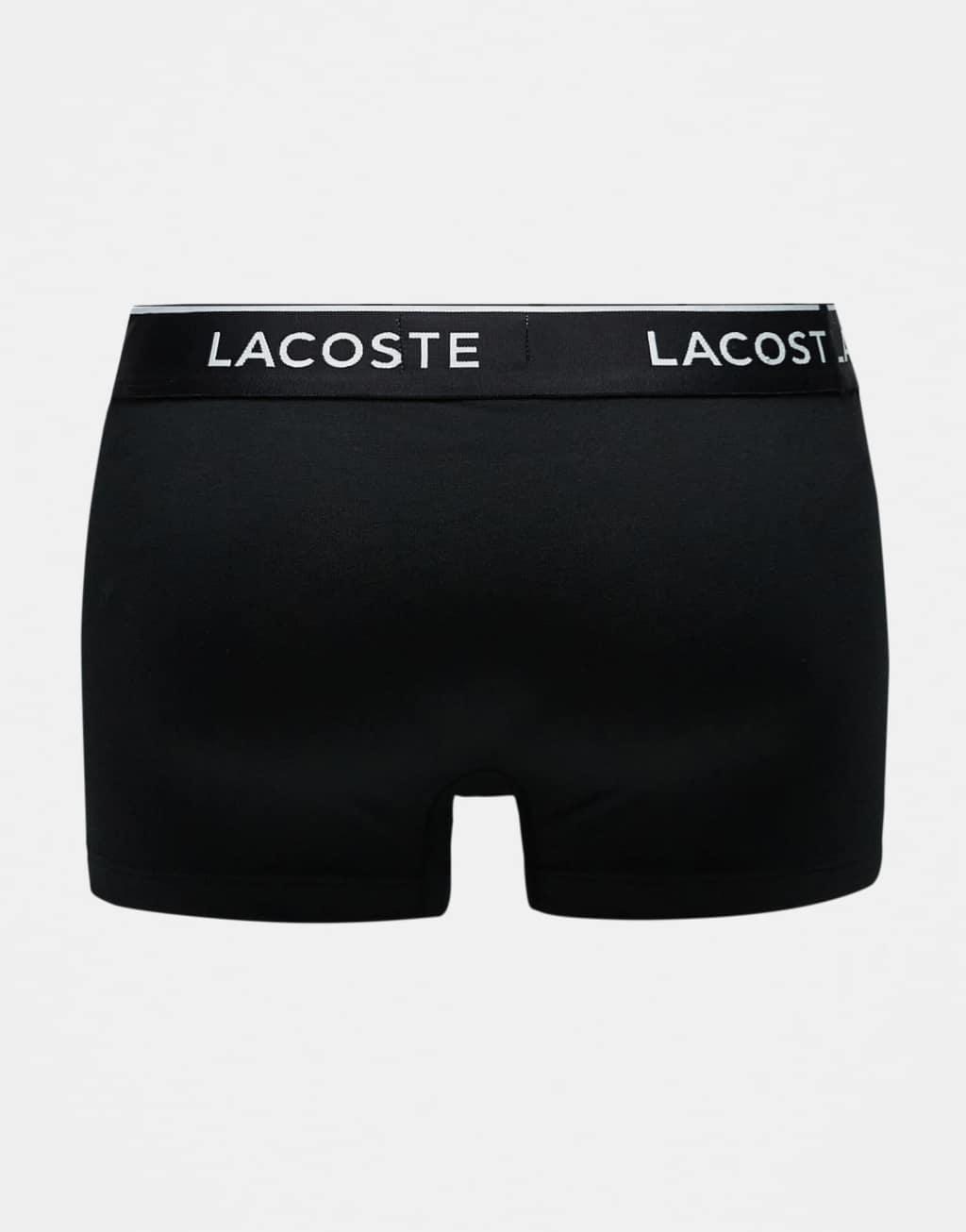 Lacoste 3 pack trunks in black Product Image