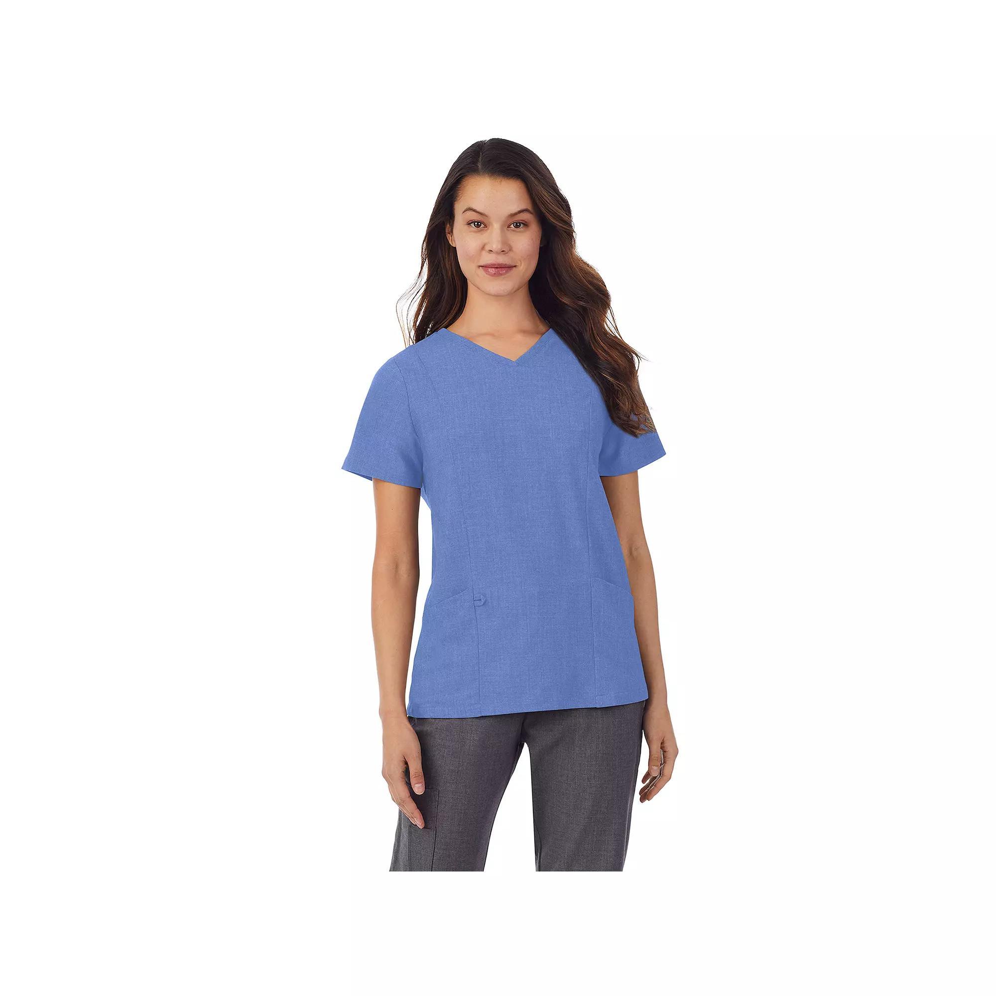 Women's Missy Cuddl Duds® Scrubs V-neck Top With 3 Pockets,  Product Image