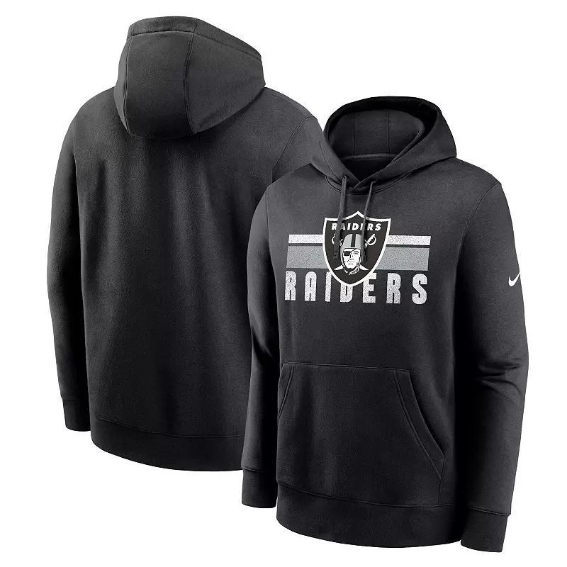 Men's Nike Black Las Vegas Raiders Club Fleece Pullover Hoodie, Size: Small, Lvr Black Product Image