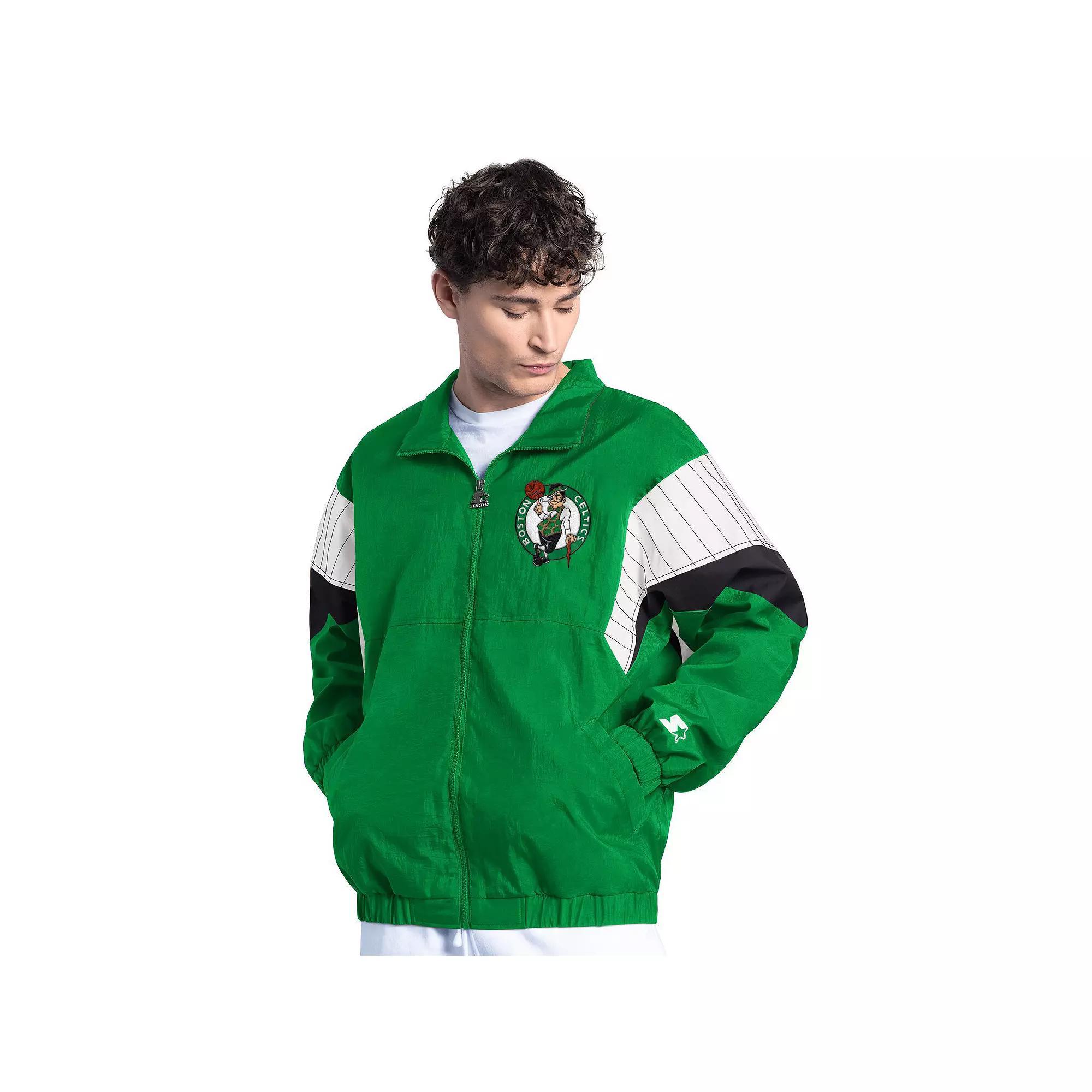 Men's Starter Kelly Green Boston Celtics Yard Line Full-Zip Jacket,  Product Image