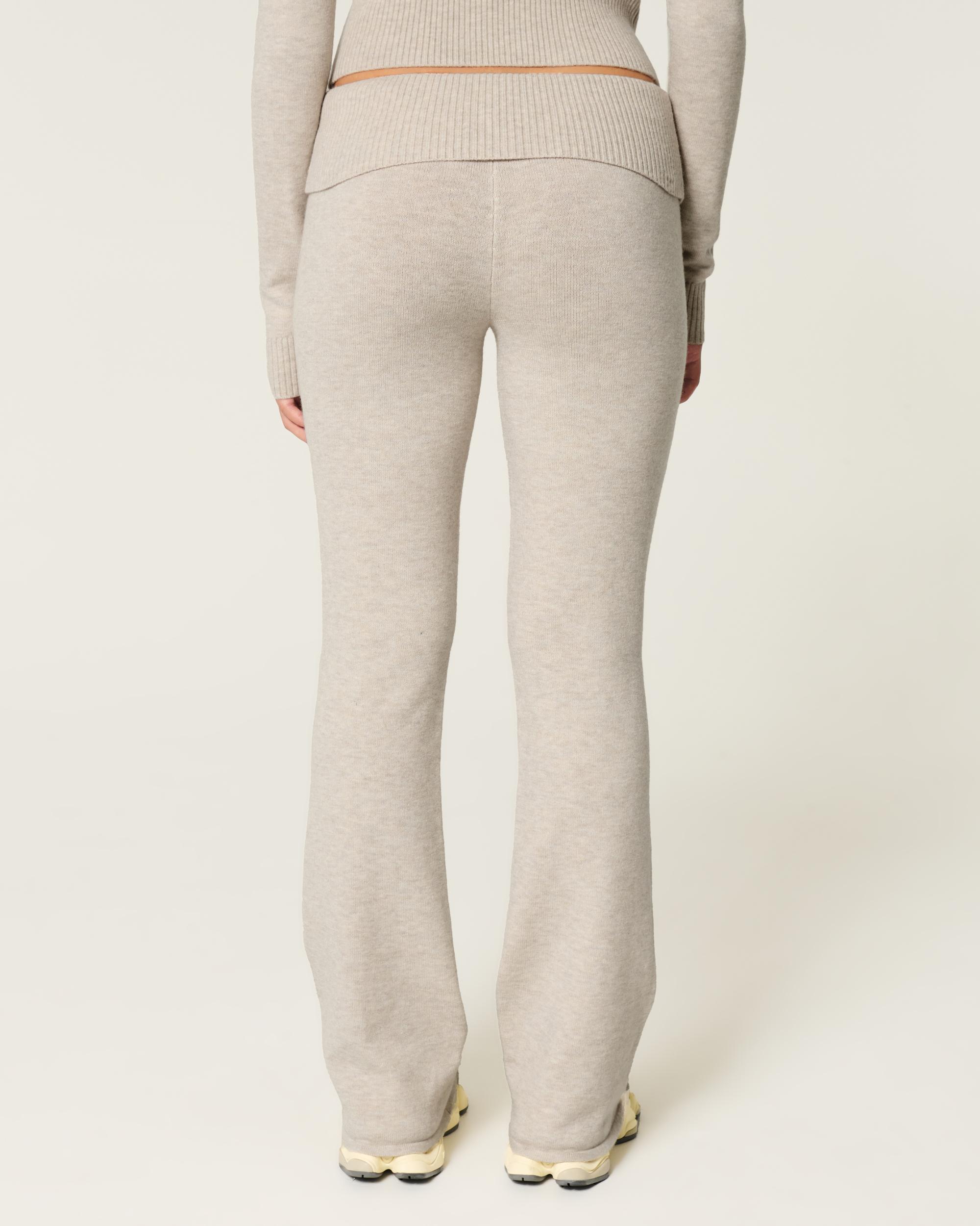 Gilly Hicks Cozy Sweater-Knit Foldover Waist Boot Pants Product Image