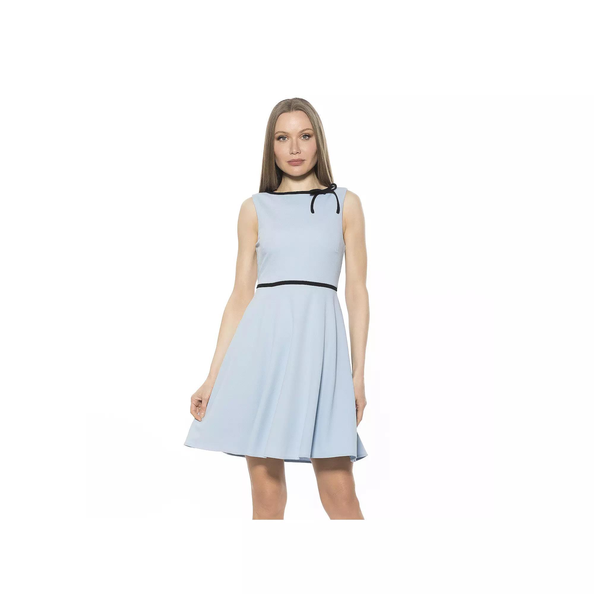 Women's ALEXIA ADMOR Ida Crewneck Fit And Flare Dress,  Product Image