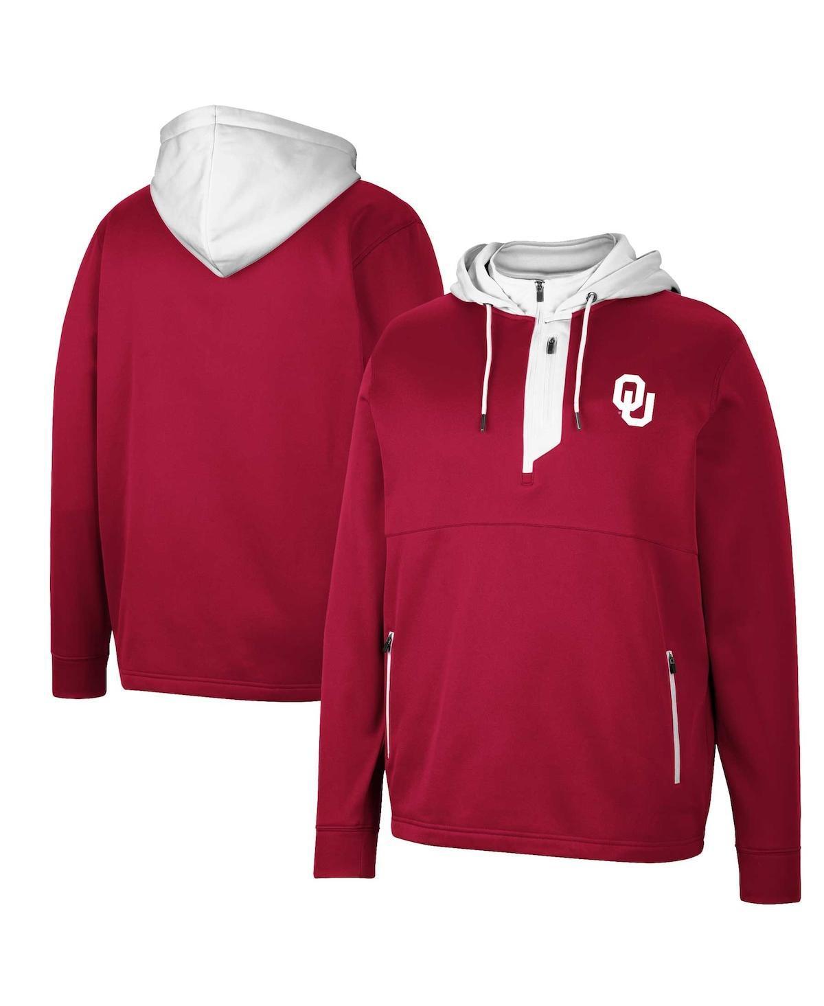 Mens Colosseum Oklahoma Sooners Luge 3.0 Quarter-Zip Hoodie Product Image