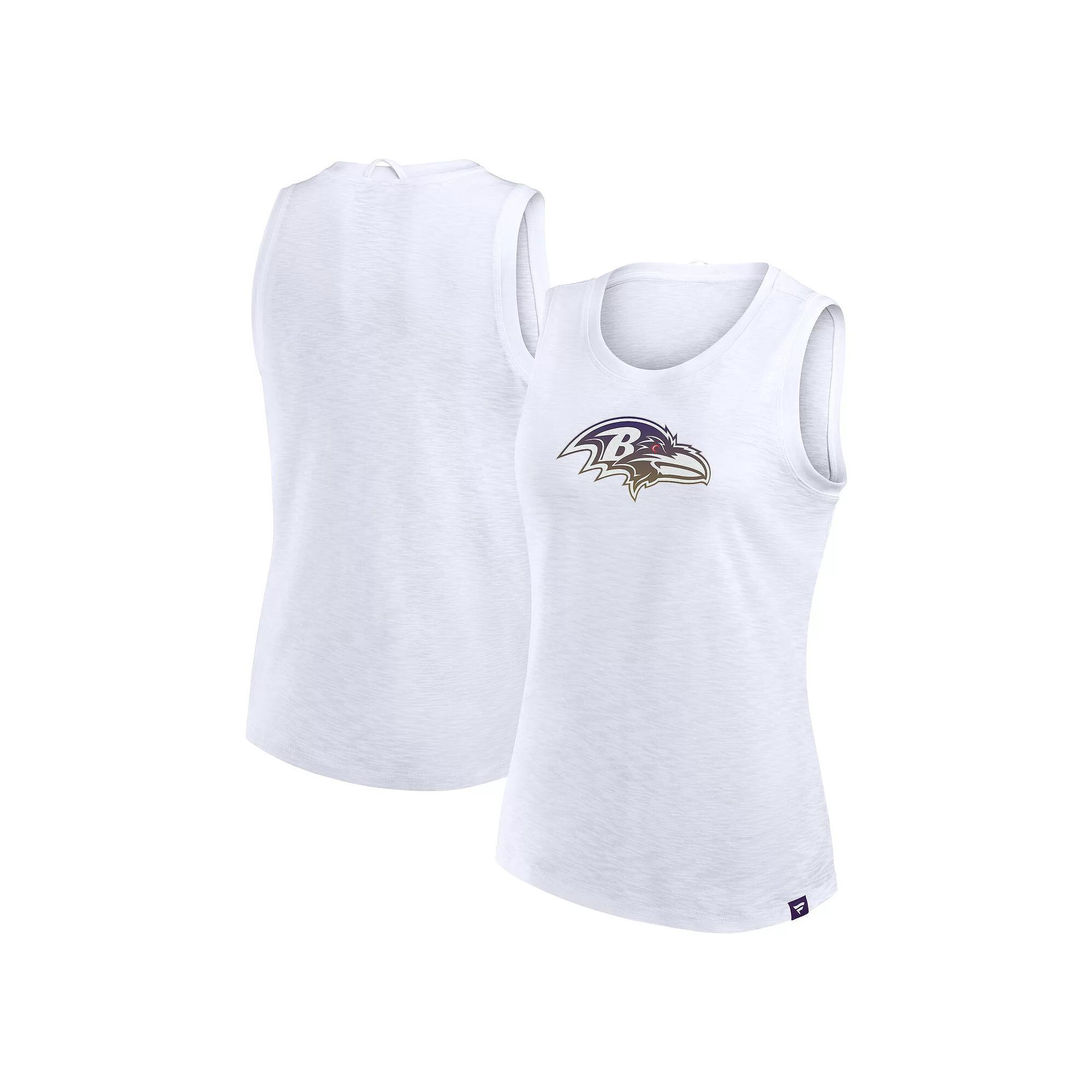 Women's Fanatics White Baltimore Ravens Slub Tank Top,  Product Image