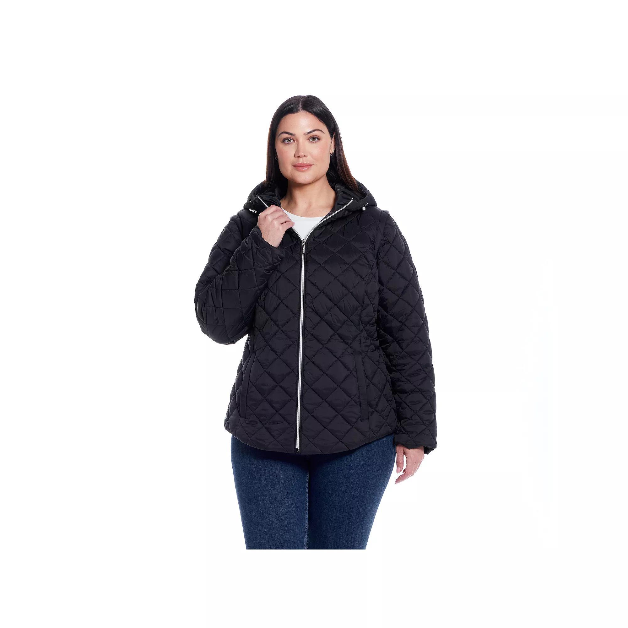 Plus Size Weathercast 2-in-1 Vest Jacket, Women's, Size: 3XL, Pink Pink Product Image