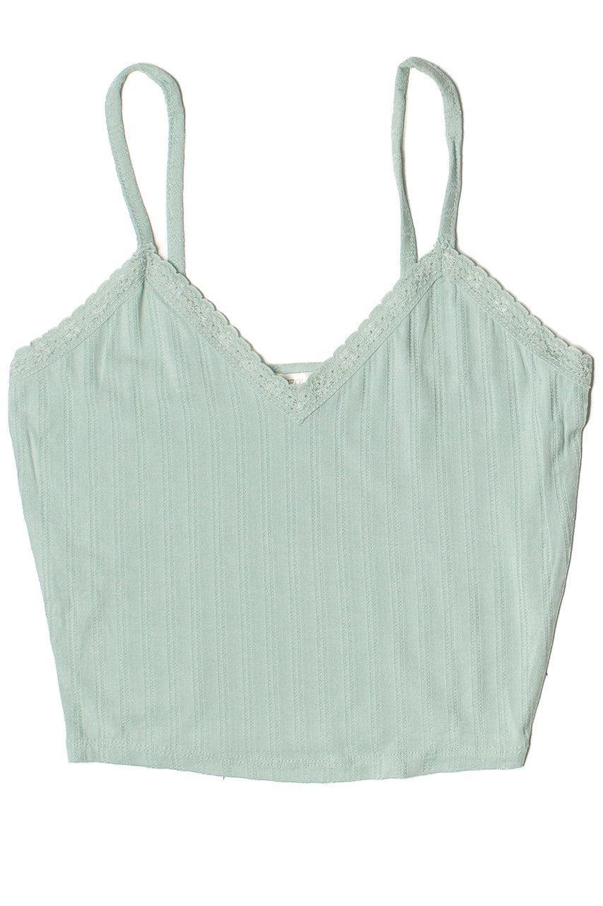 Lace Trim Stripe Cami Product Image