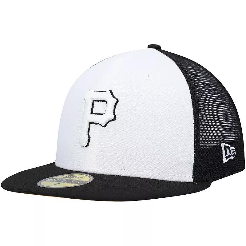 Men's New Era White/Black Pittsburgh Pirates 2023 On-Field Batting Practice 59FIFTY Fitted Hat,  Product Image