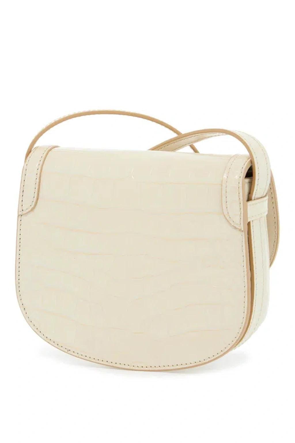 TOM FORD Mini Shoulder Bag Crocodile Ivory With Adjustable Strap In Beige Product Image