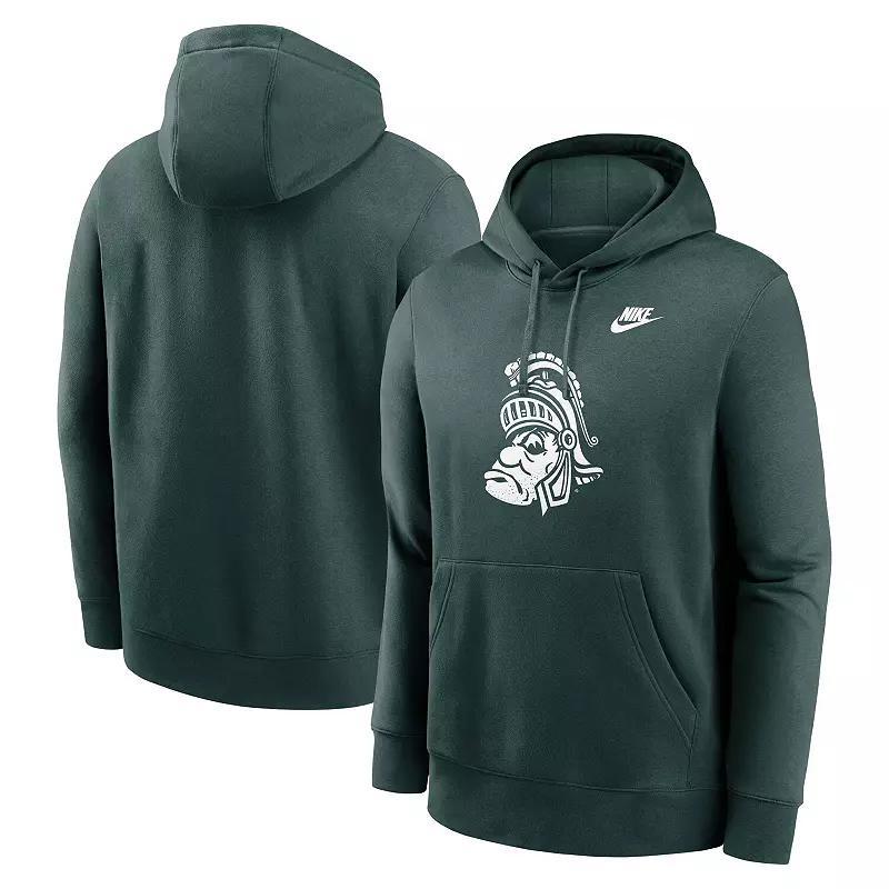 Men's Nike Green Michigan State Spartans Legacy Logo Club Fleece Pullover Hoodie, Size: Large Product Image