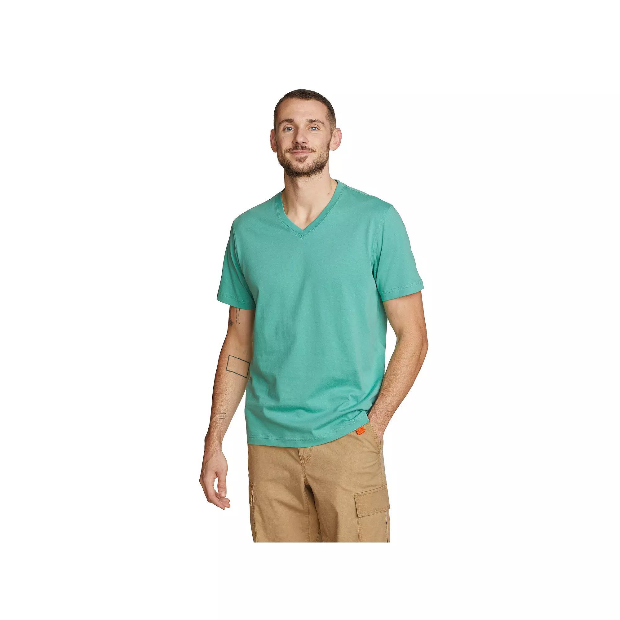 Men's Eddie Bauer Legend Short Sleeve V-Neck Tee, Size: Small, Medium Grey Gray Product Image