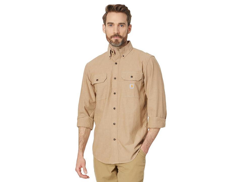 Carhartt Loose Fit Midweight Chambray Long Sleeve Shirt Chambray) Men's Clothing Product Image