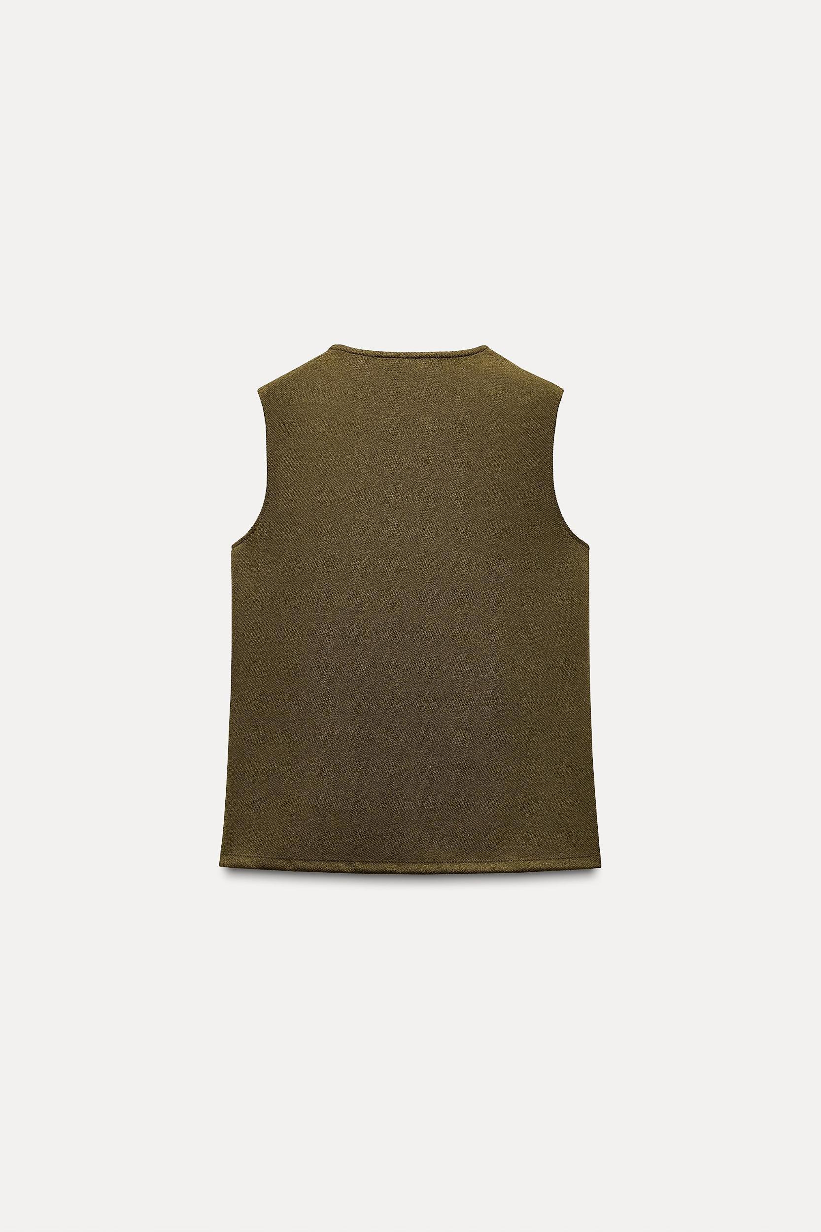 BUCKLE TWILL WRAP TOP Product Image