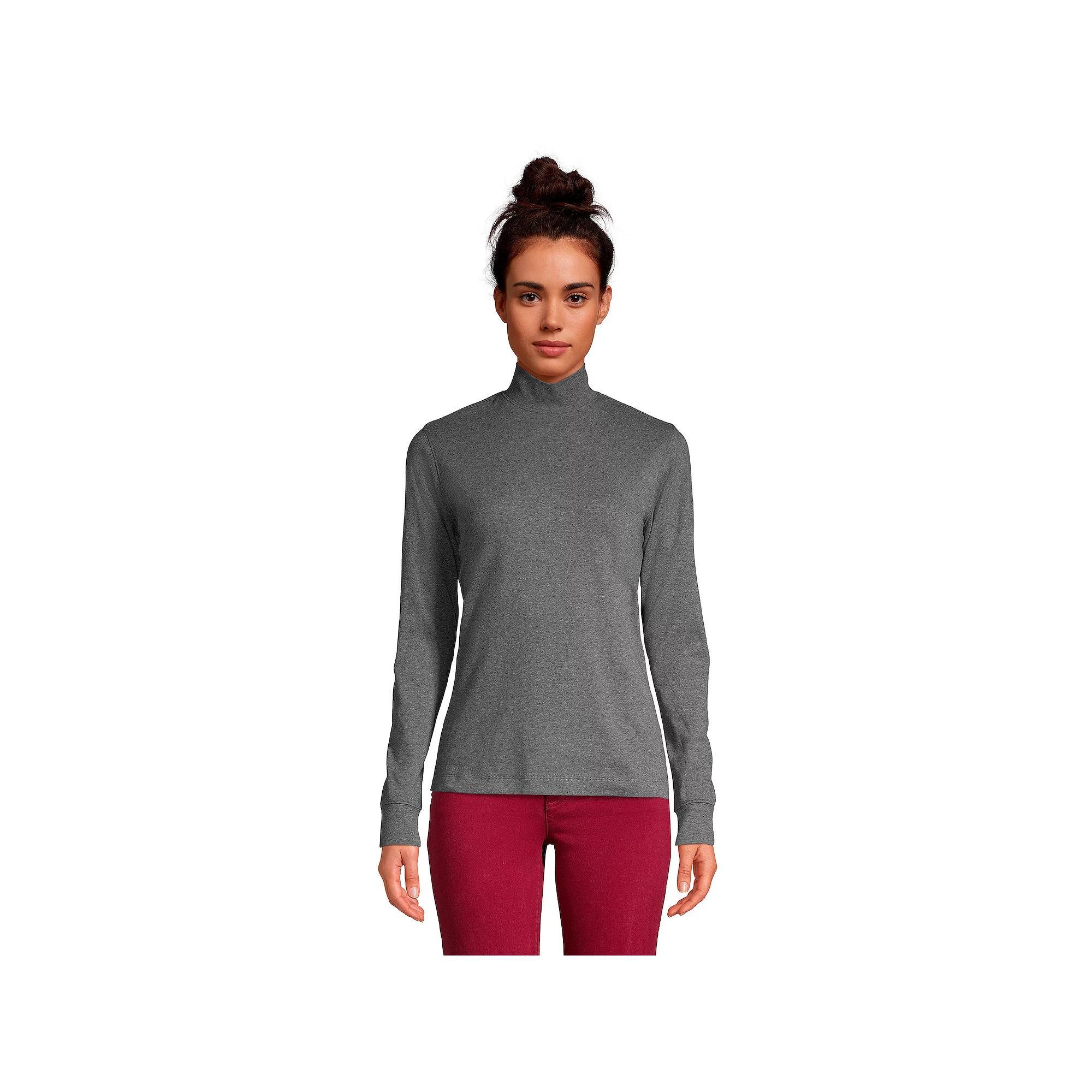 Women's Lands' End Relaxed Mockneck Top,  Product Image