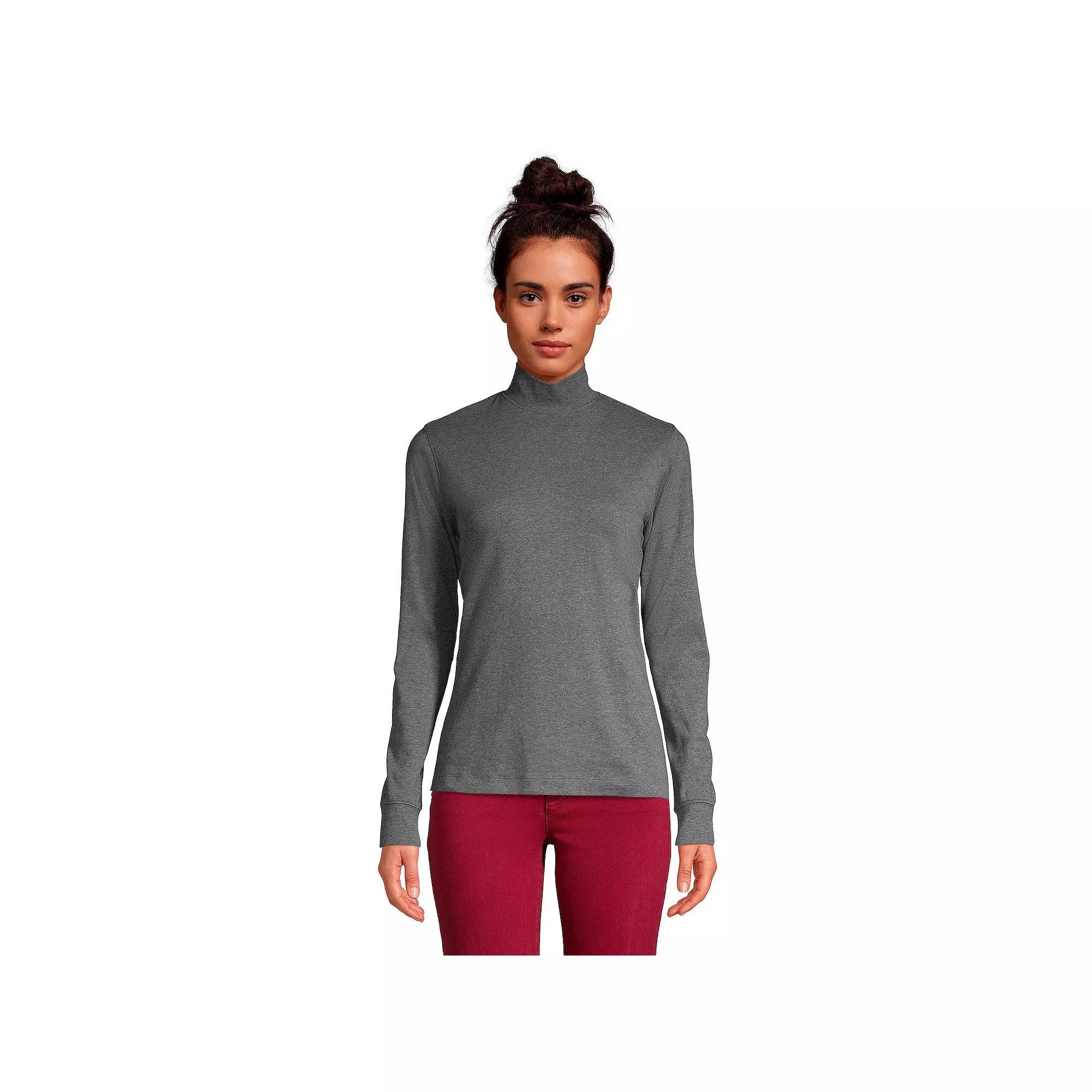 Women's Lands' End Relaxed Mockneck Top,  Product Image