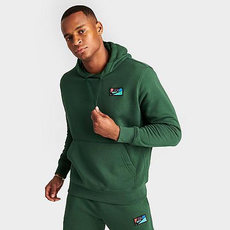 Nike Club logo hoodie in dark green Product Image