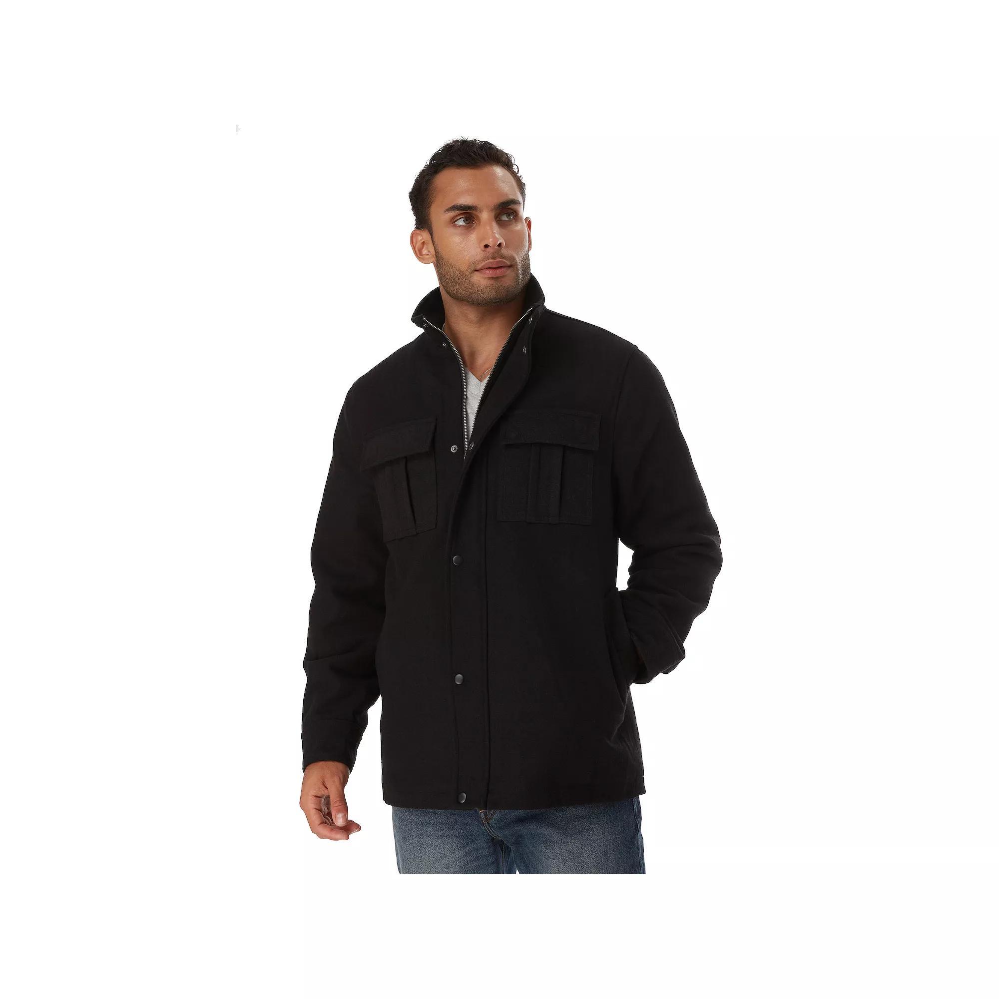 Men's Apt. 9® Wool Zip Front Coat,  Product Image
