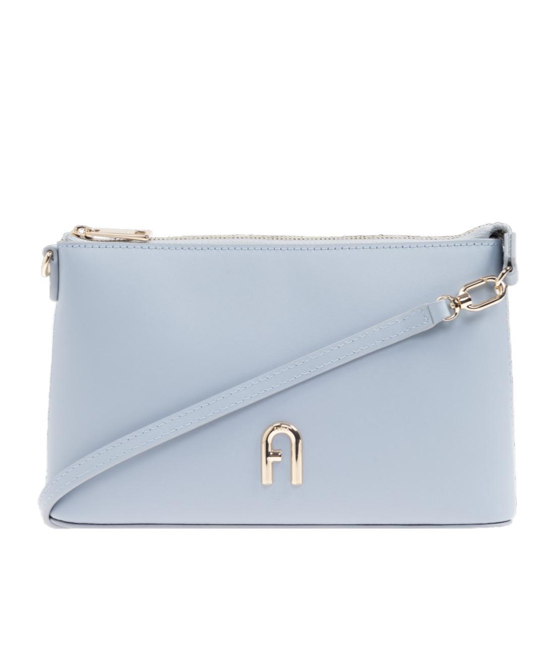 FURLA Zippered Shoulder Bag In Blue Product Image