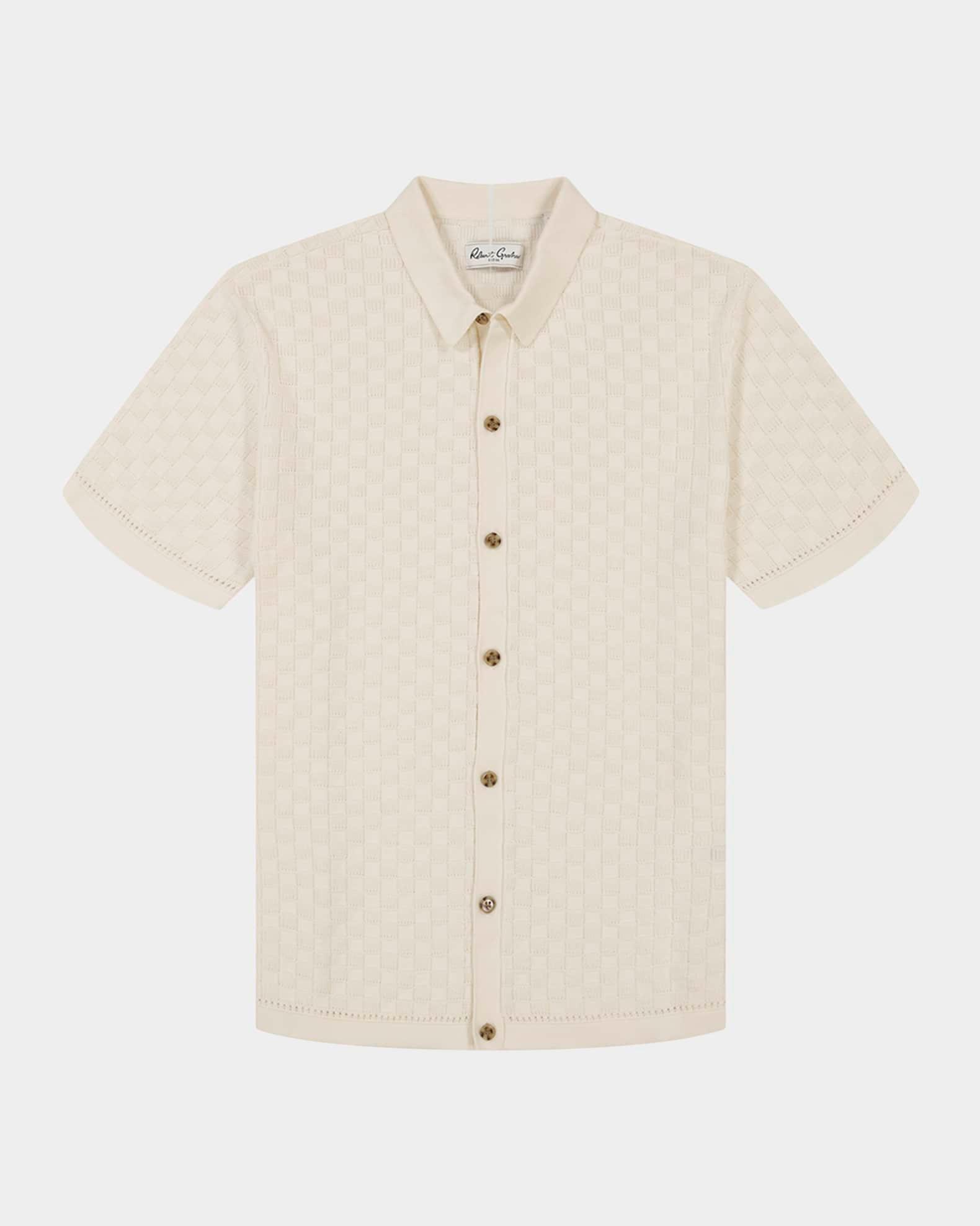 Men's Ames Cotton Jacquard Short-Sleeve Sweater Product Image