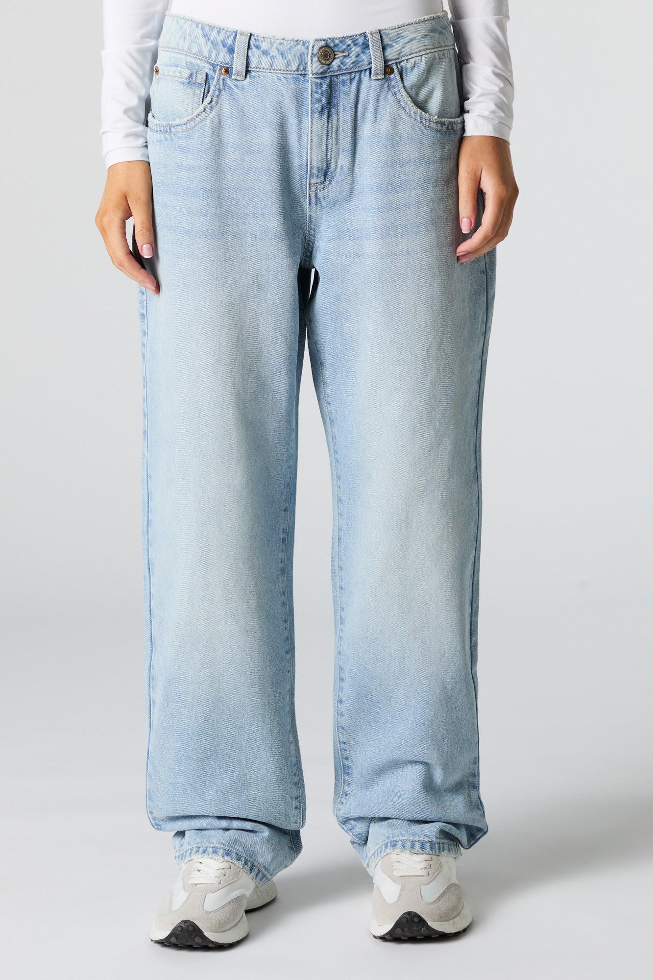 Light Wash Slouchy Straight Leg Jean Female Product Image