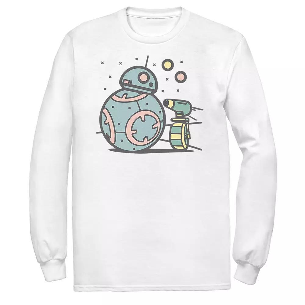 Men's Star Wars The Rise of Skywalker Droid Cuties Long Sleeve Graphic Tee, Size: Medium, White Product Image
