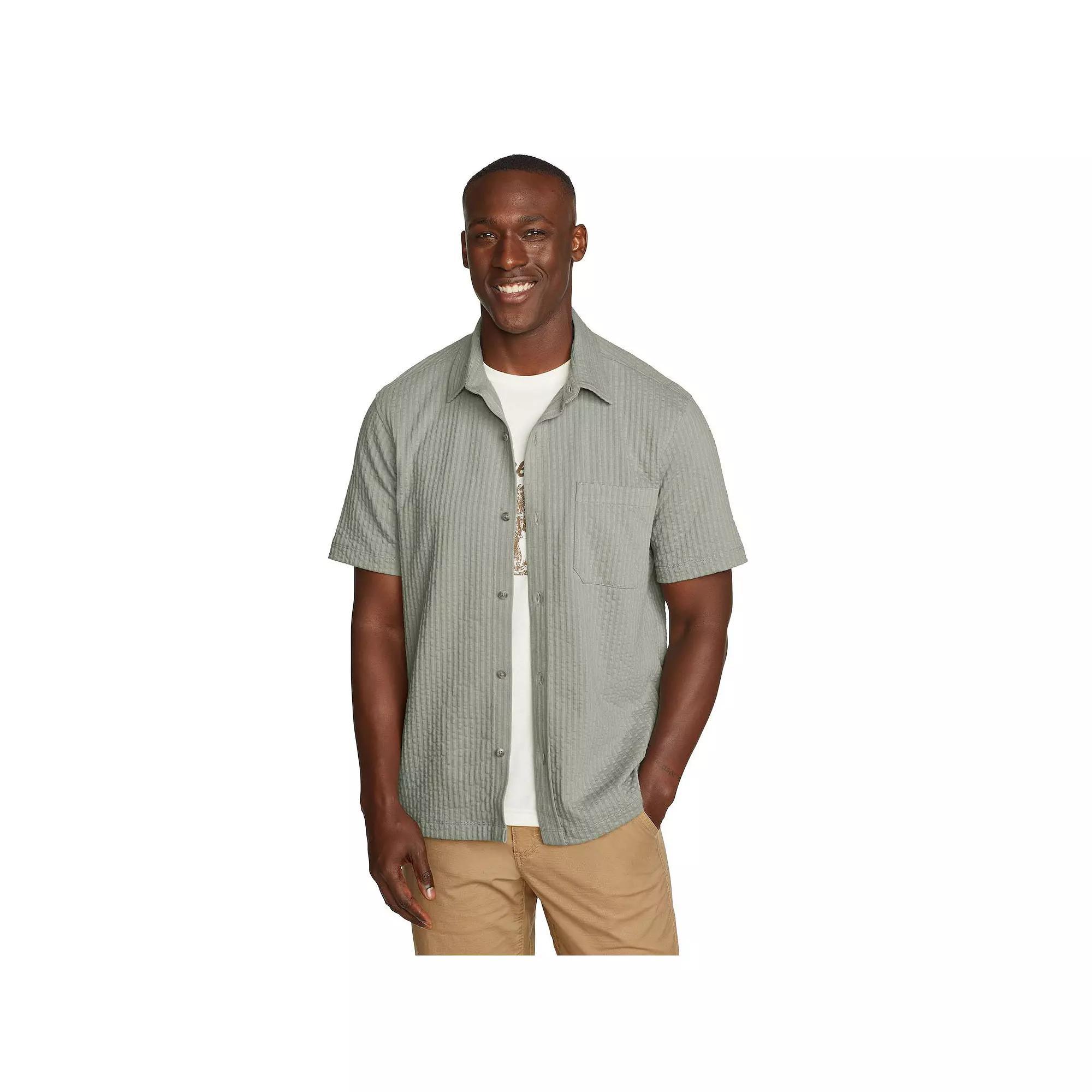 Big & Tall Eddie Bauer Alderpine Short Sleeve Seersucker Shirt, Men's,  Product Image
