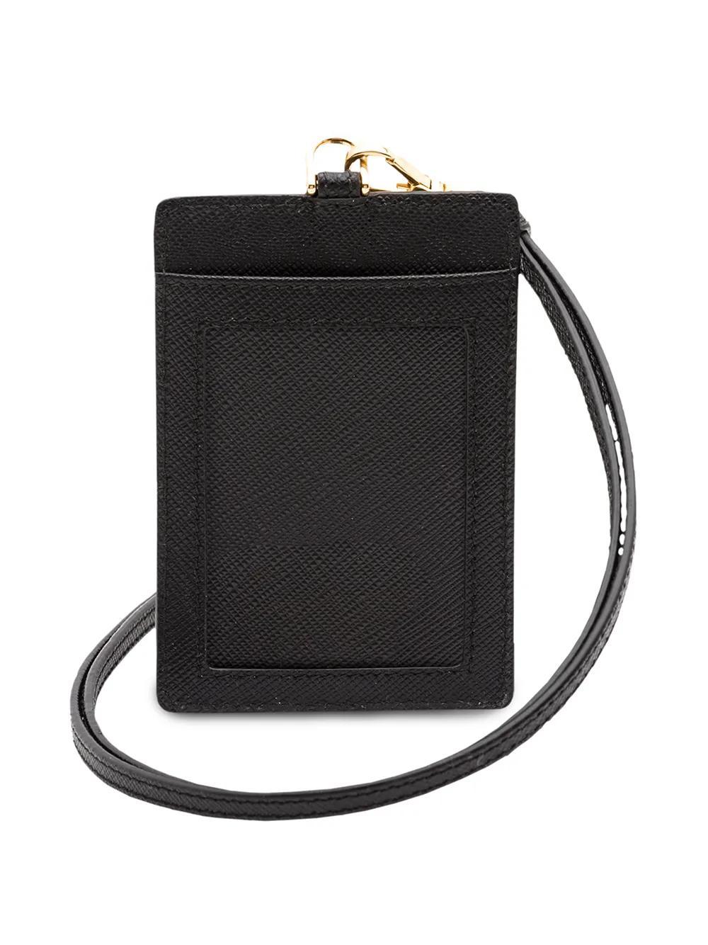 PRADA Id Holder Lanyard In Black Product Image