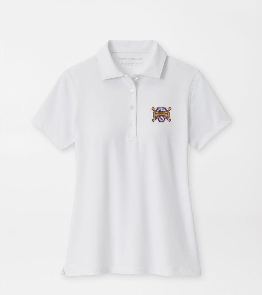 LSU College World Series Womens Short Sleeve Button Polo Product Image